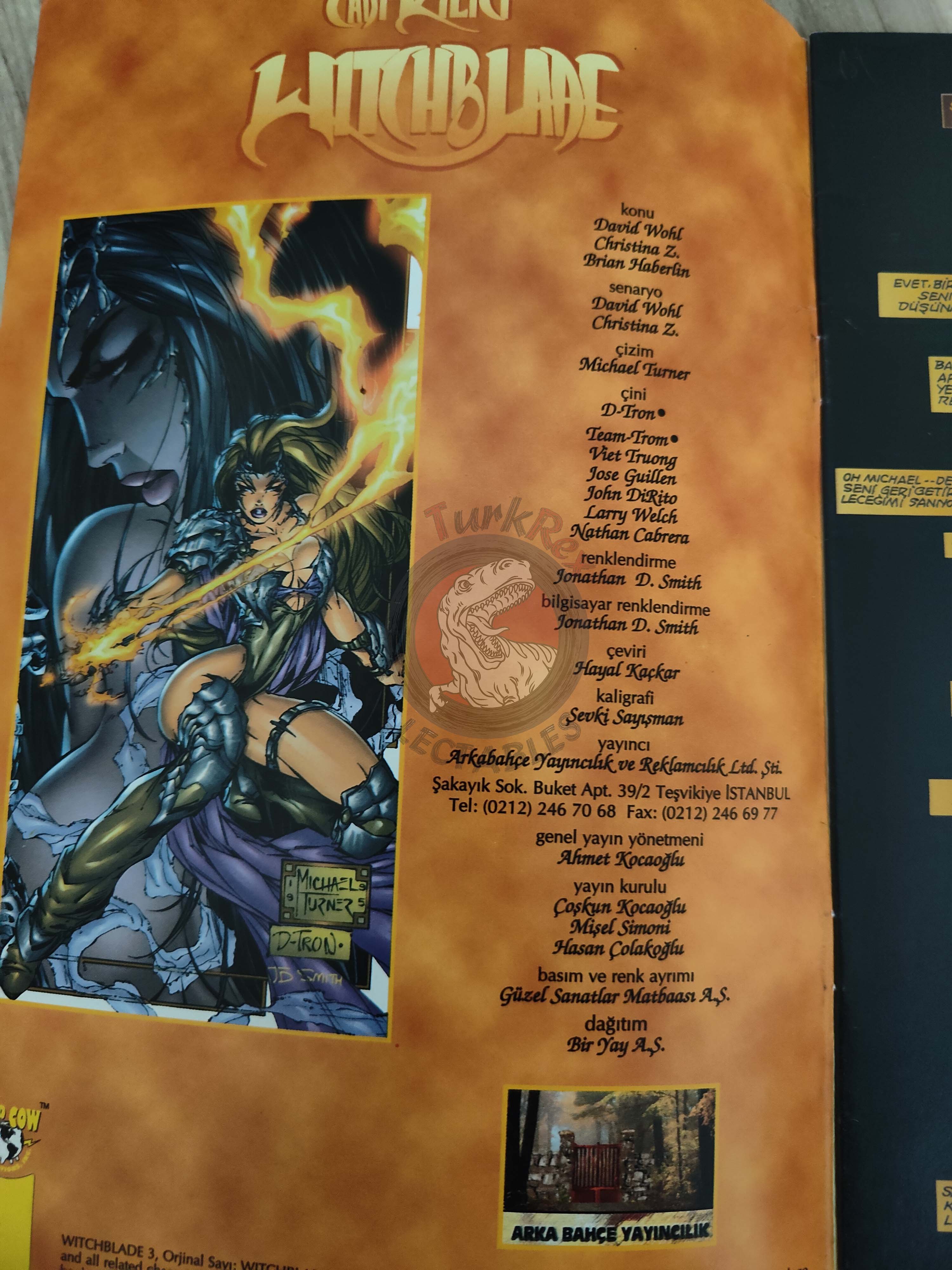 Witchblade #3 1999 Turkish Comic Turkey