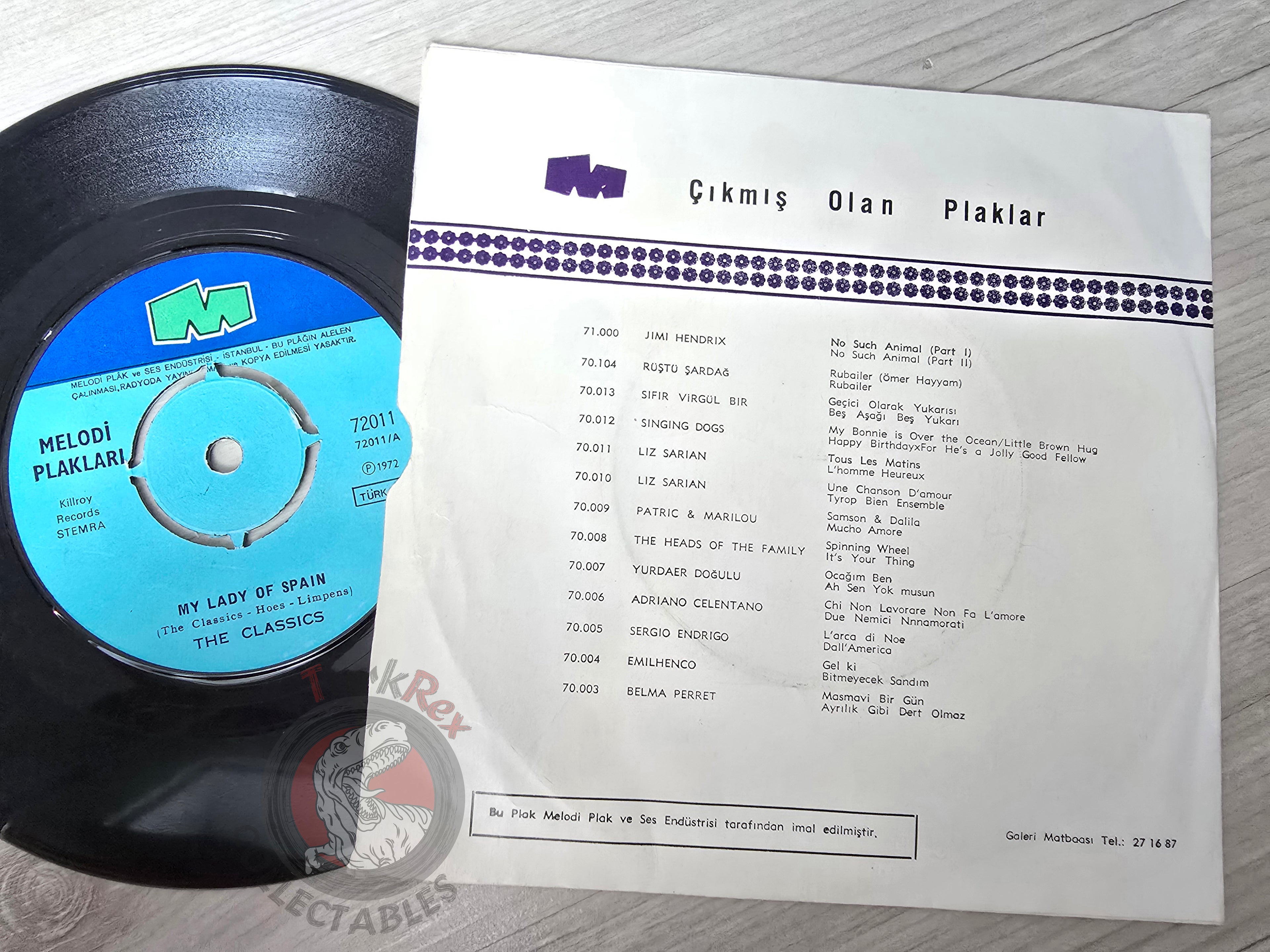 The Classics – My Lady Of Spain 7" Turkish Pressing Vinyl Turkey Edition