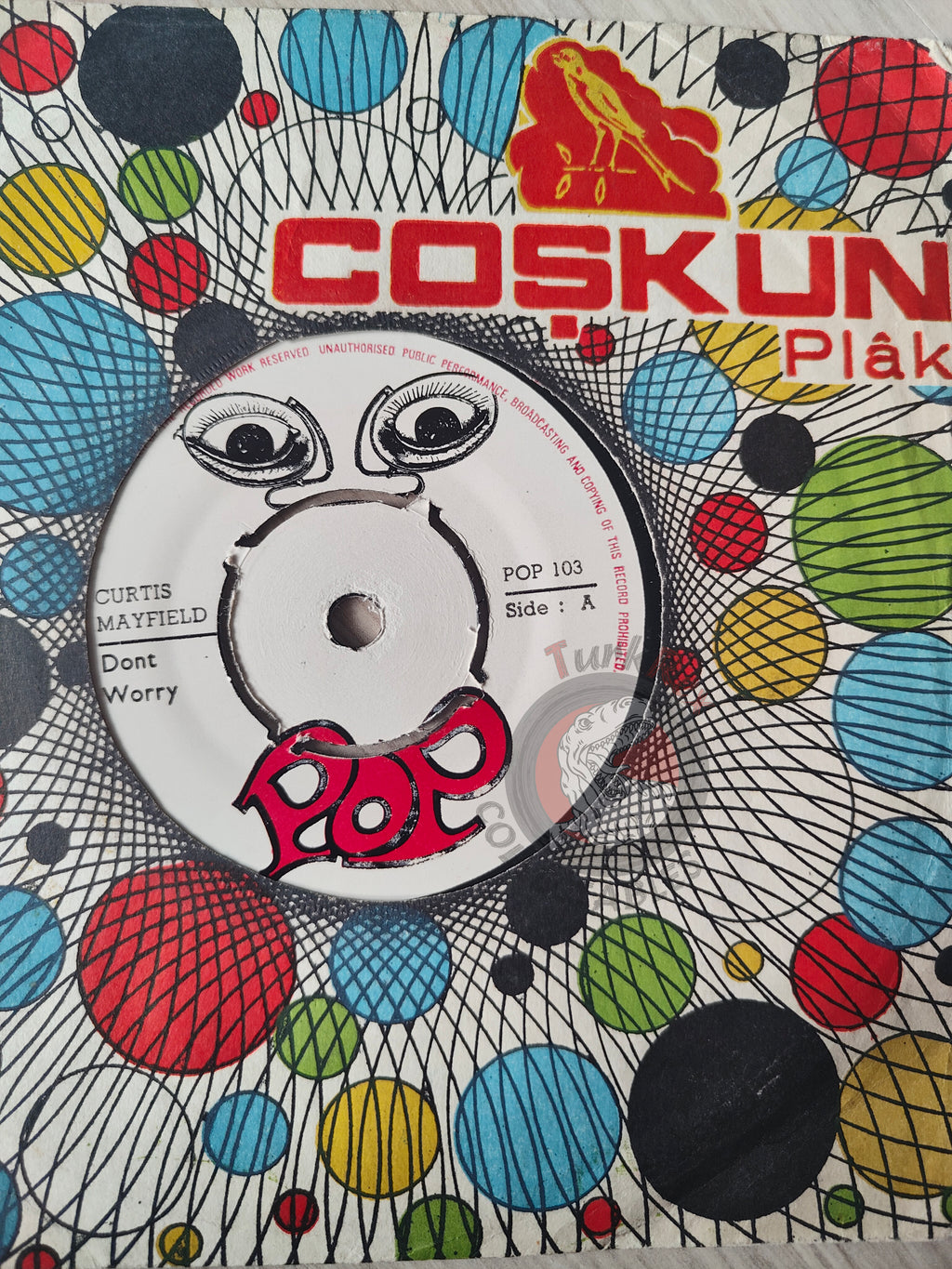 Curtis Mayfield / Blood Sweat & Tears – Don't Worry 7" Turkish Pressing Vinyl Turkey Edition