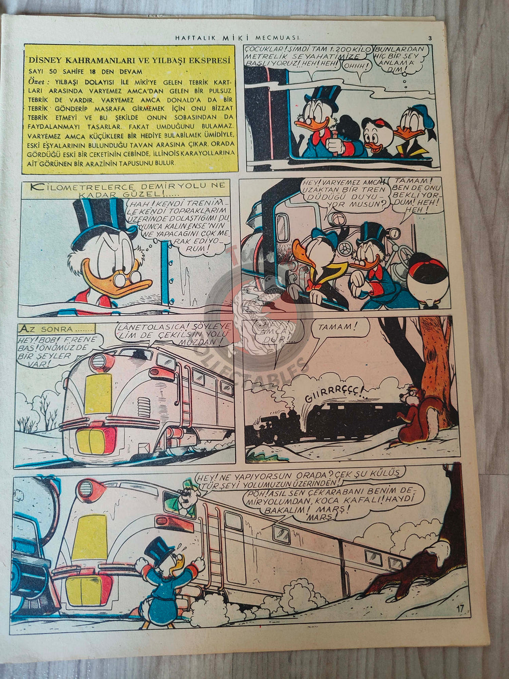 Mickey Mouse Mag #51 1962 Turkish Comic Turkey Walt Disney Donald Duck Goofy