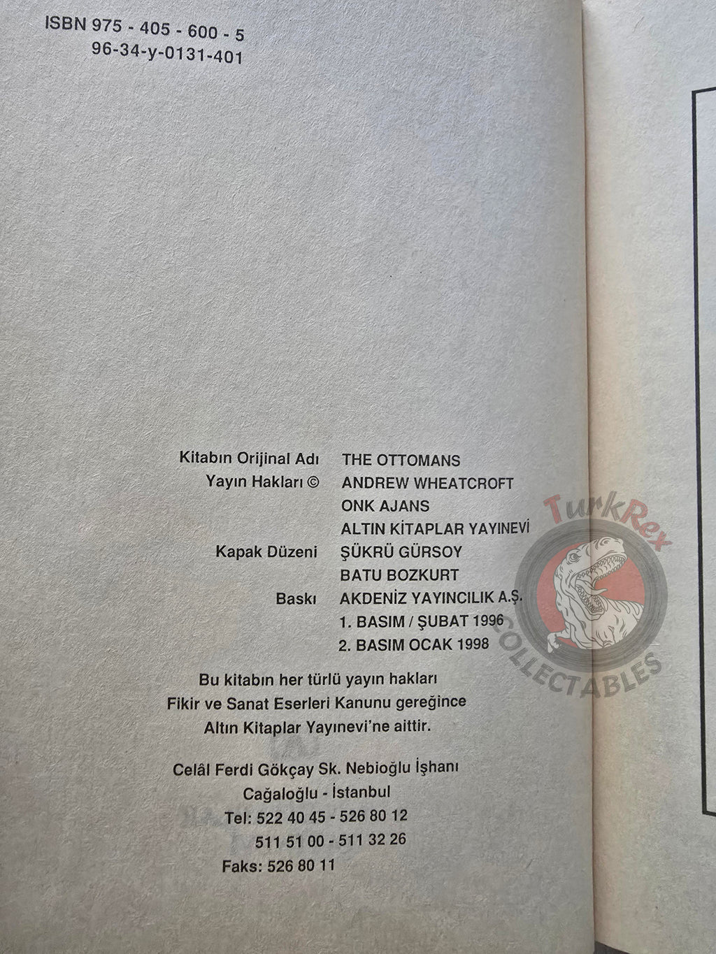 Andrew Wheatcroft – The Ottomans 1998 Turkish Book Turkey