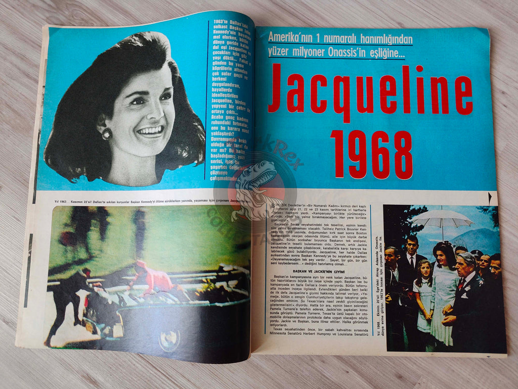 Hayat 1967 The Shah of Iran Turkish Mag Turkey Mohammad Reza Pahlavi Jacqueline Kennedy Onassis Vietnam