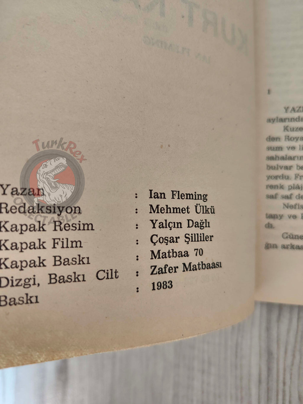 James Bond - On Her Majesty's Secret Service 1983 Turkish Book Turkey Ian Fleming
