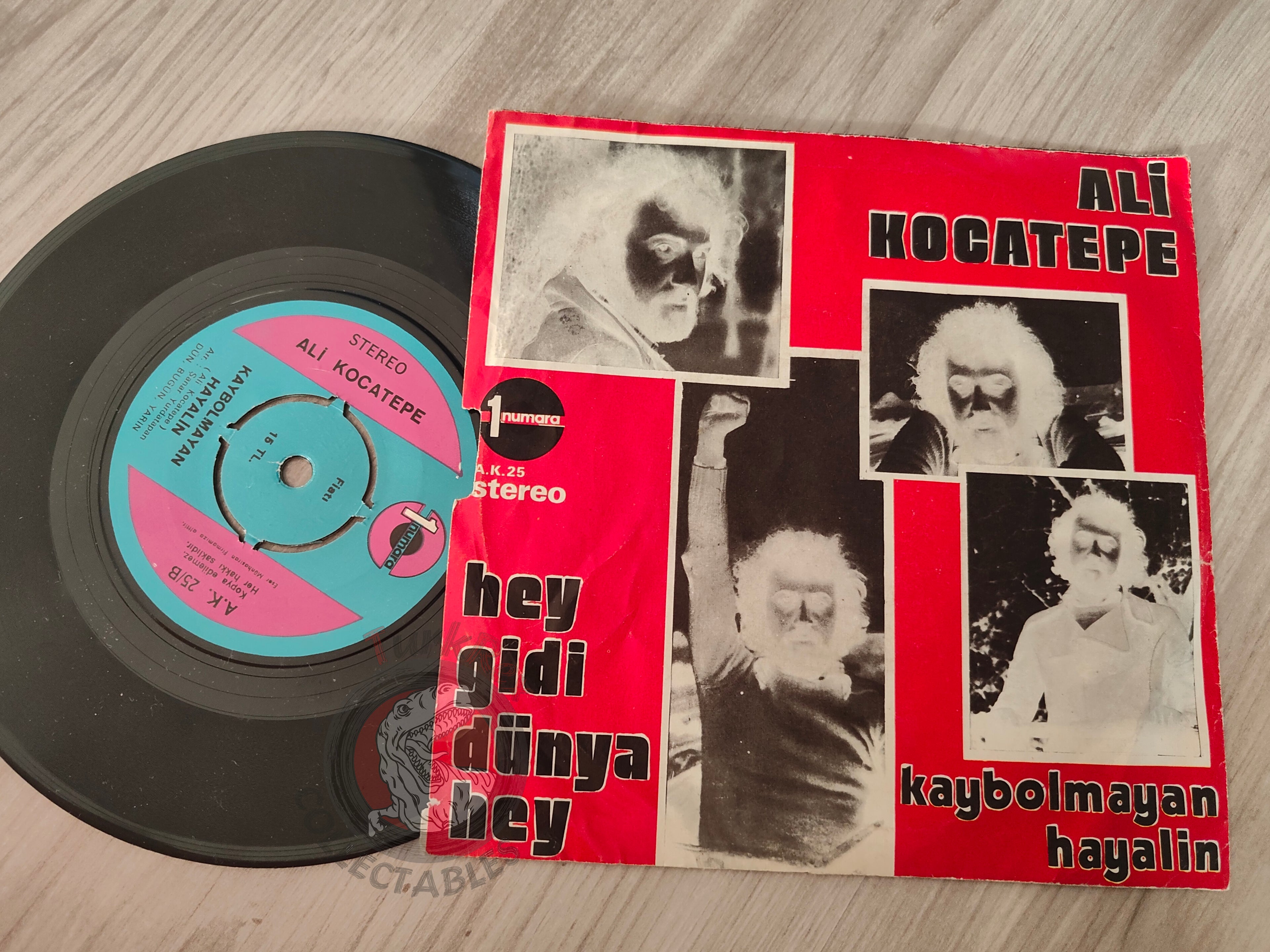 Ali Kocatepe – Hey Gidi Dünya Hey 7" Turkish Pressing Vinyl Turkey Edition