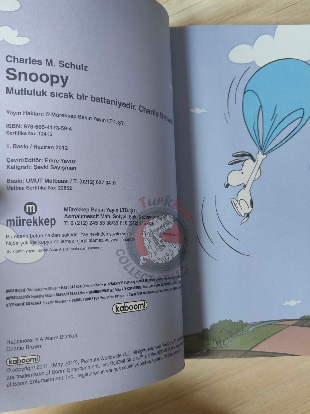 Snoopy Happiness Is a Warm Blanket Charlie Brown Turkish Comic Turkey Schulz