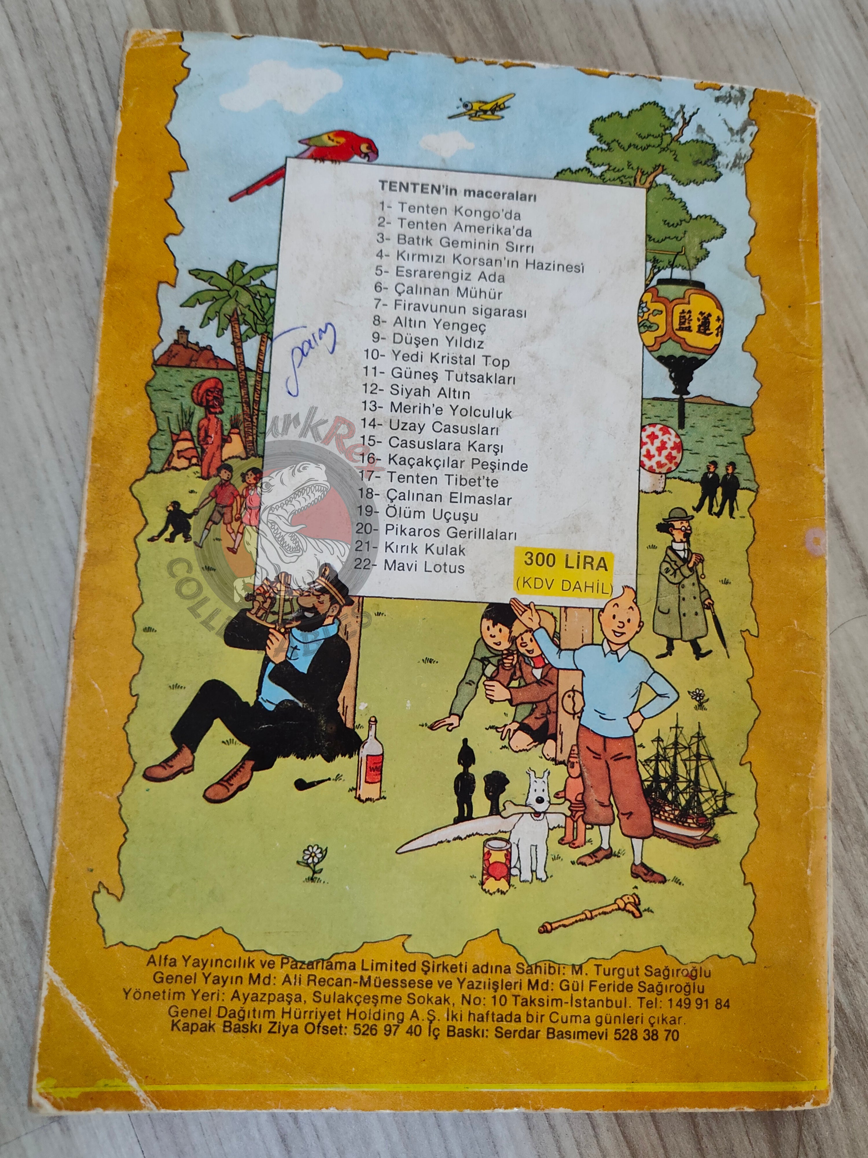 Tintin – Tintin in the Congo mid 1980s Turkish Edition Comic Turkey 1