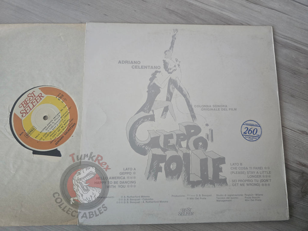 Adriano Celentano – Geppo Il Folle Turkish Pressing Vinyl Turkey Edition
