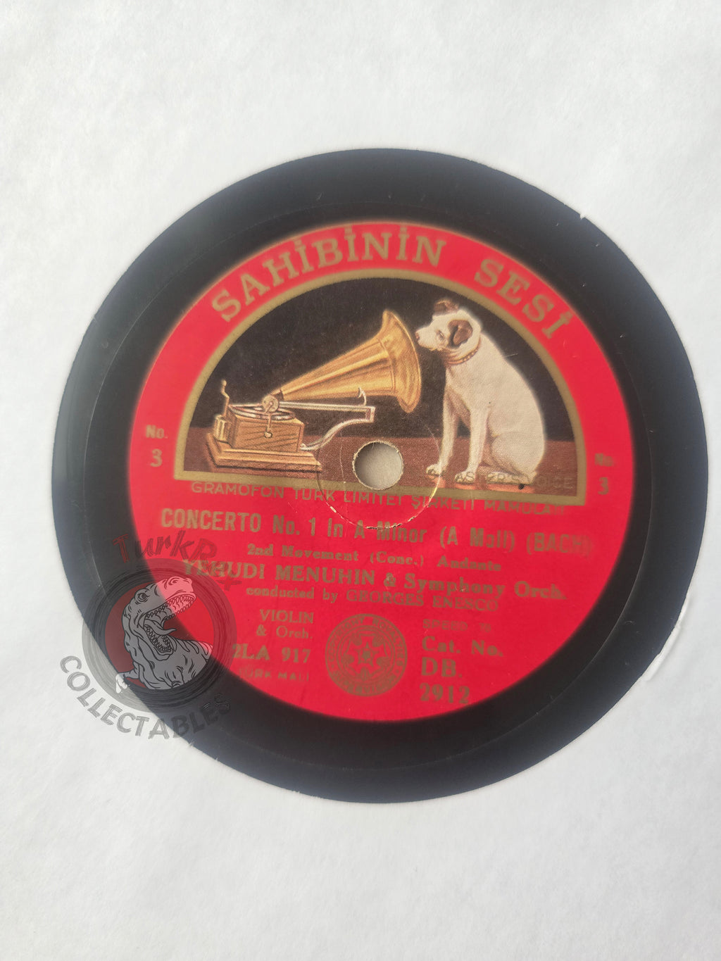 Yehudi Menuhin – Concerto No. 1 in A Minor Bach Turkish Pressing Shellac Turkey Edition