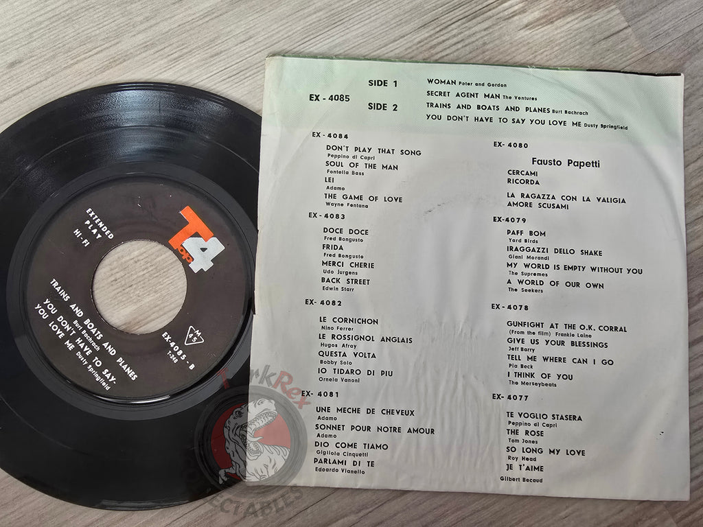The Ventures / Peter & Gordon / Burt Bacharach / Dusty Springfield 7" Iran Pressing Vinyl Iranian Edition