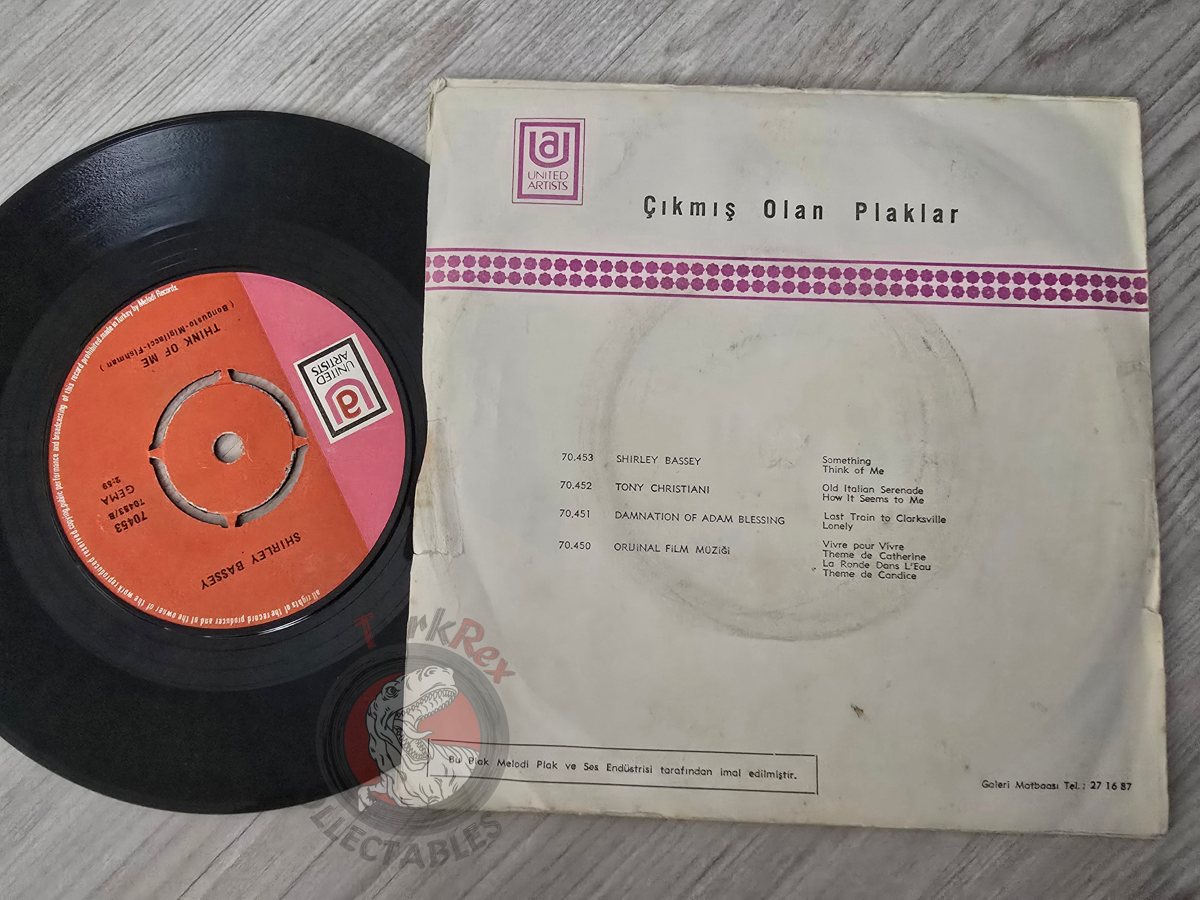 Shirley Bassey – Something 7" Turkish Pressing Vinyl Turkey Edition