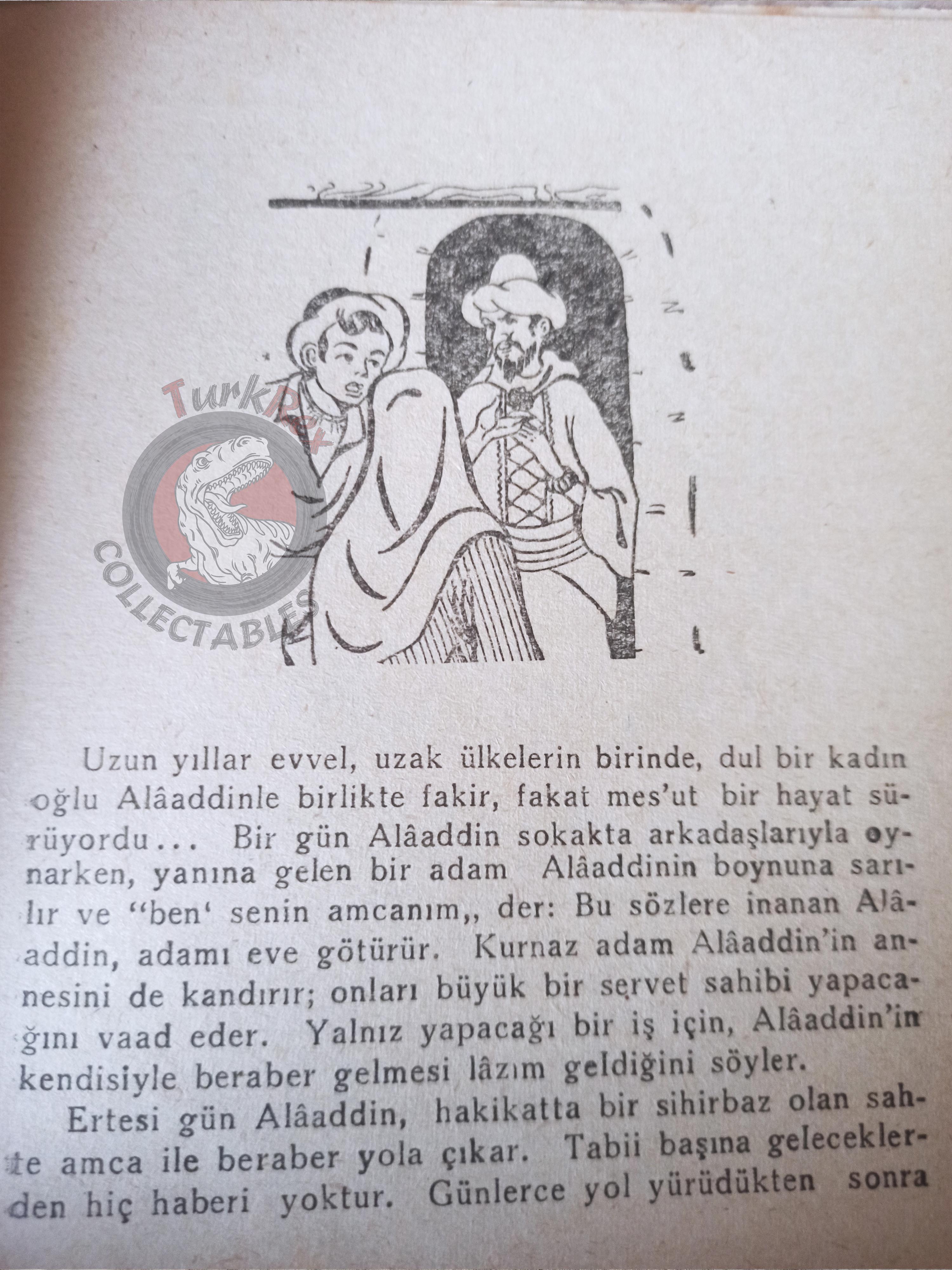 Aladdin and the Magic Lamp 1963 Turkish Book Turkey 1001 Nights Illustrated