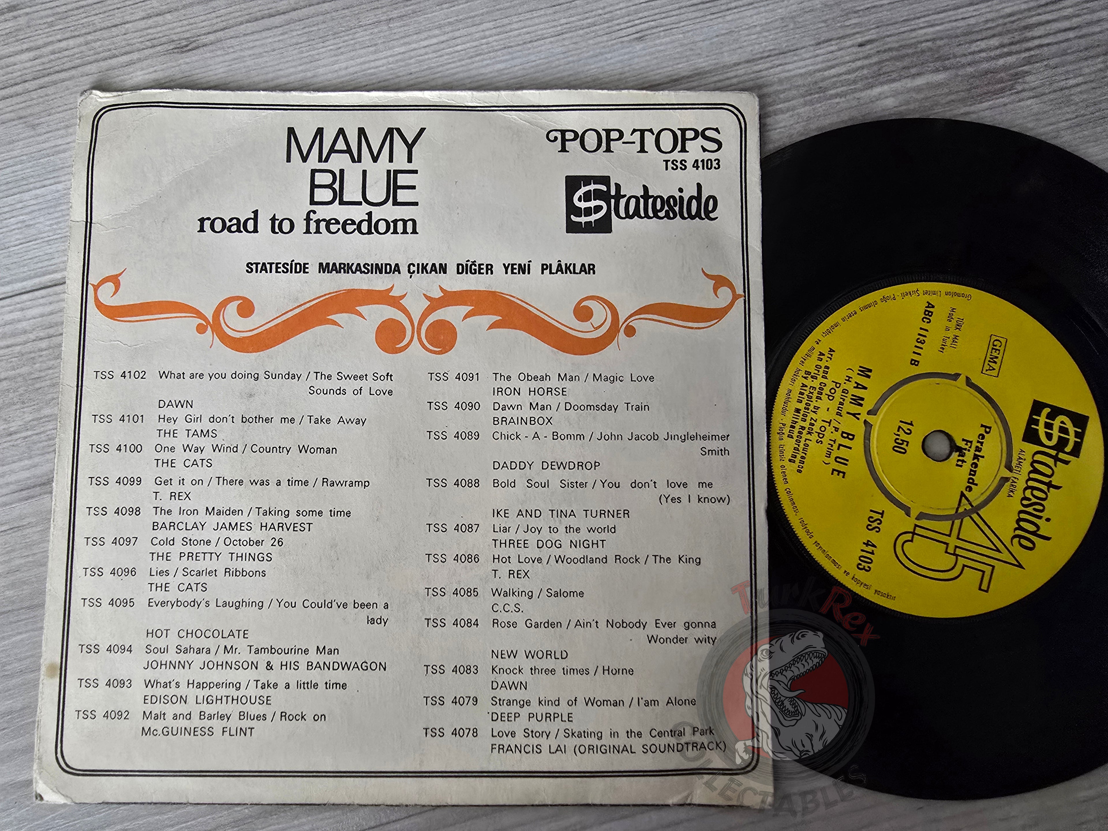 The Pop Tops – Mammy Blue 7" Turkish Pressing Vinyl Turkey Edition