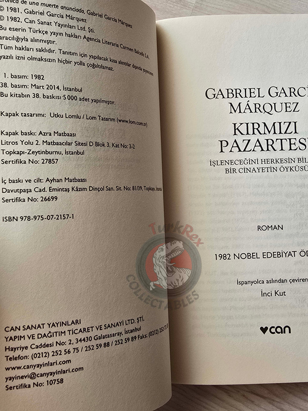 Gabriel García Márquez –  Chronicle Of A Death Foretold 2014 Turkish Book Turkey