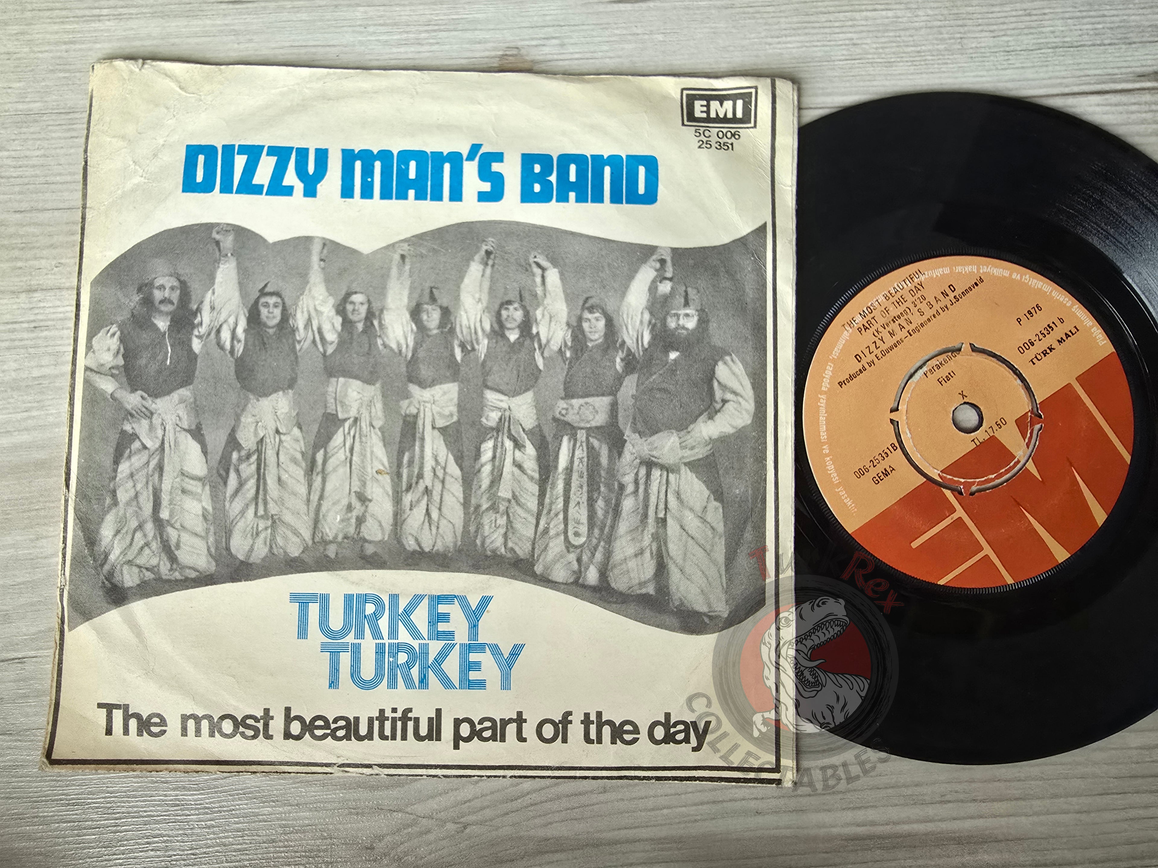Dizzy Man's Band – Turkey Turkey 7" Turkish Pressing Vinyl Turkey Edition