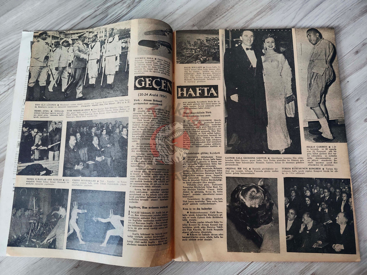 Hafta 1954 Marilyn Monroe Turkish Mag Turkey Gloria DeHaven Nina Sevilla World Beauty Contest