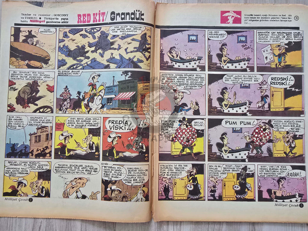 Milliyet Çocuk #65 1974 Turkish Comic Mag Turkey Lucky Luke Michel Vaillant Il Colonnello Caster’Bum