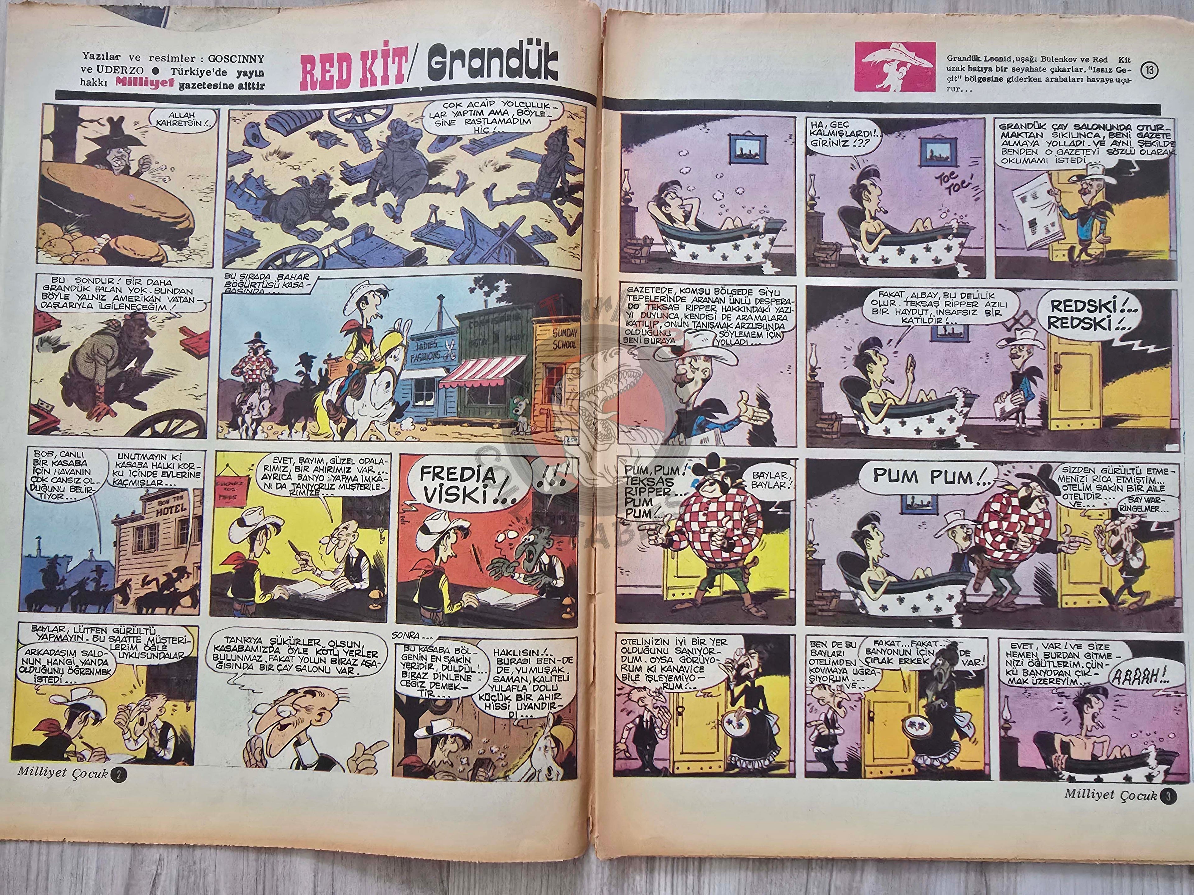 Milliyet Çocuk #65 1974 Turkish Comic Mag Turkey Lucky Luke Michel Vaillant Il Colonnello Caster’Bum