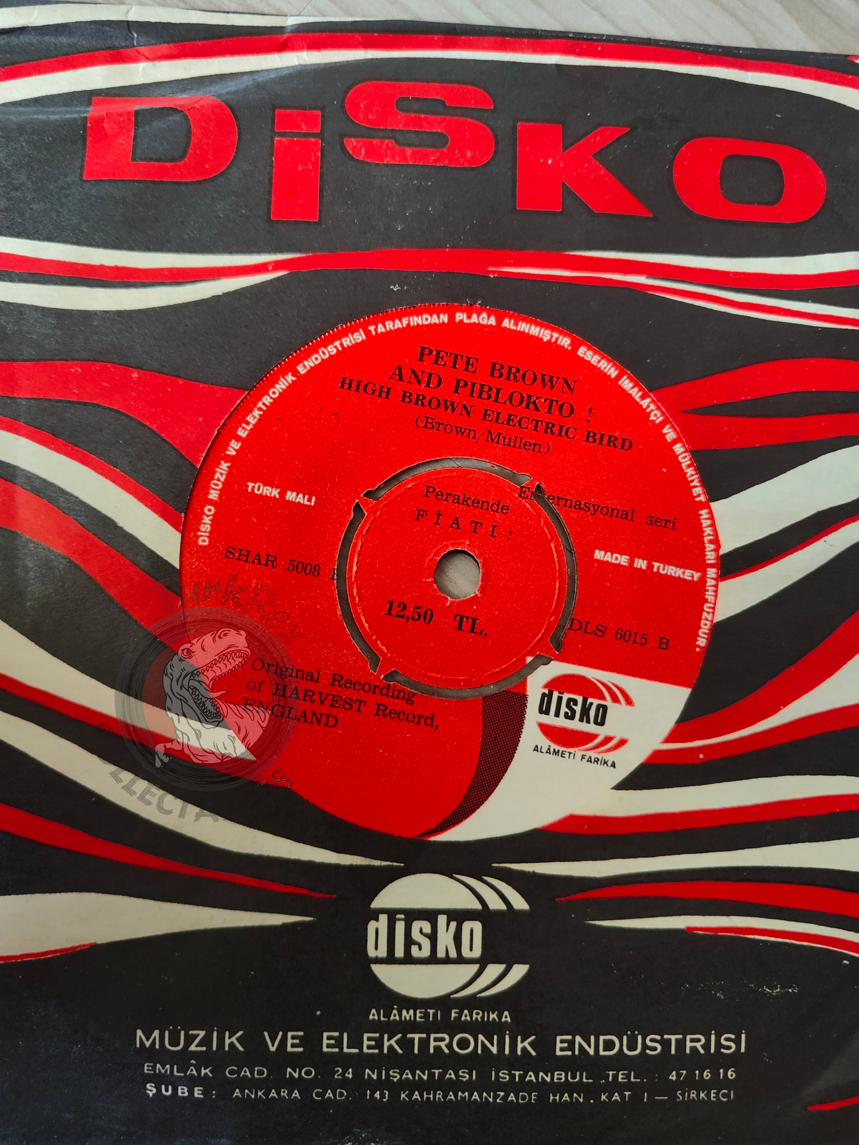 Pete Brown & Piblokto! – Living Life Backwards 7" Turkish Pressing Vinyl Turkey Edition