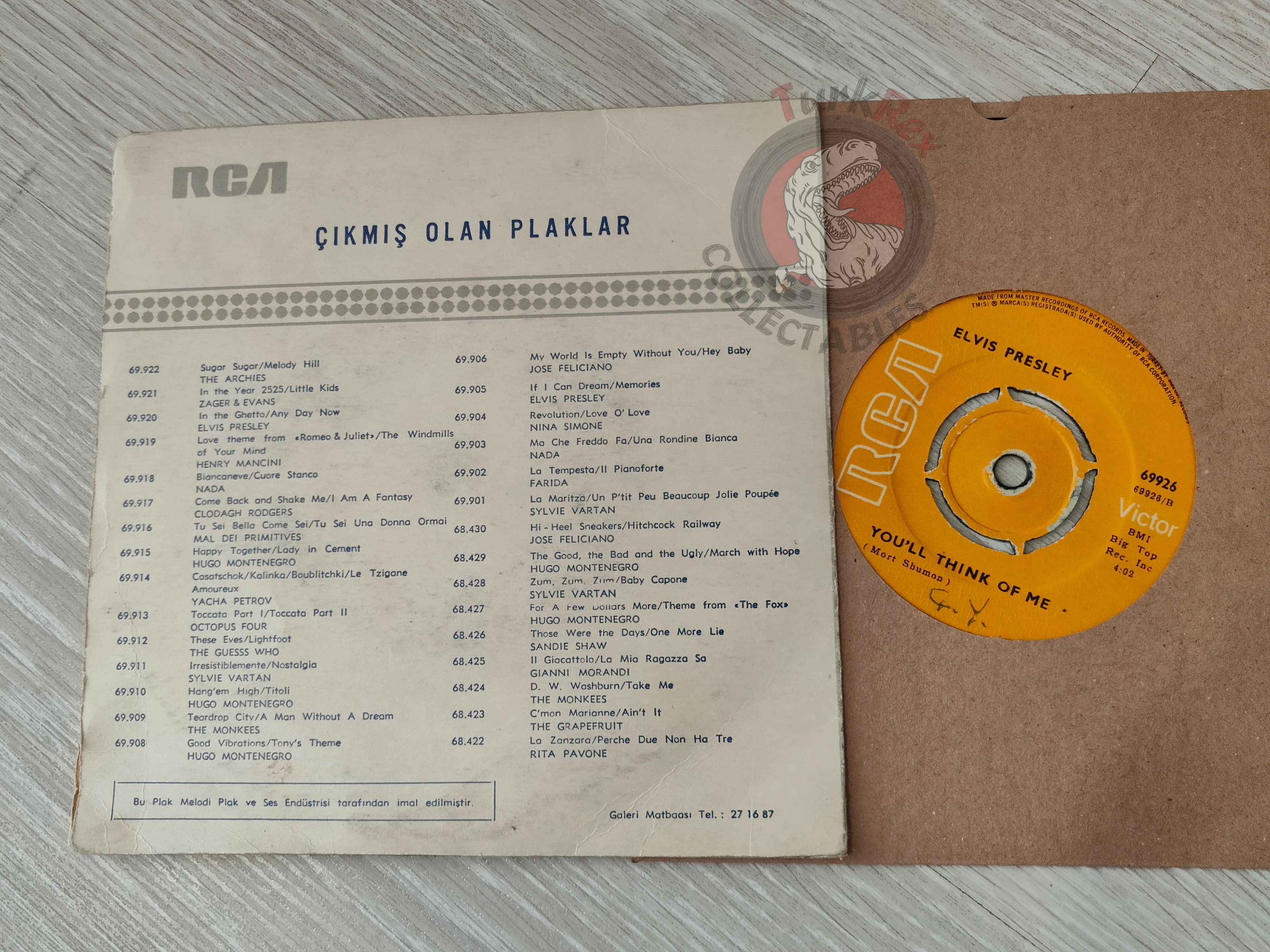 Elvis Presley – Suspicious Minds 7" Turkish Pressing Vinyl Turkey Edition