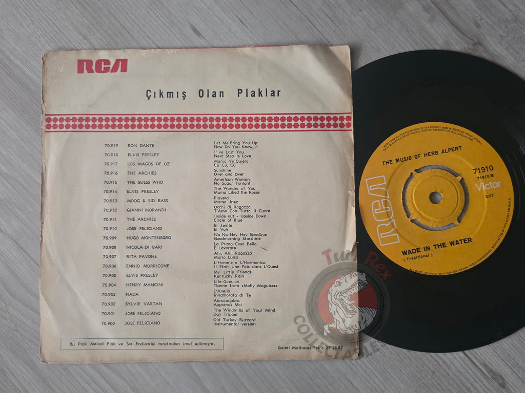 The Music Of Herb Albert – Carmen / Wade In The Water 7" Turkish Pressing Vinyl Turkey Edition