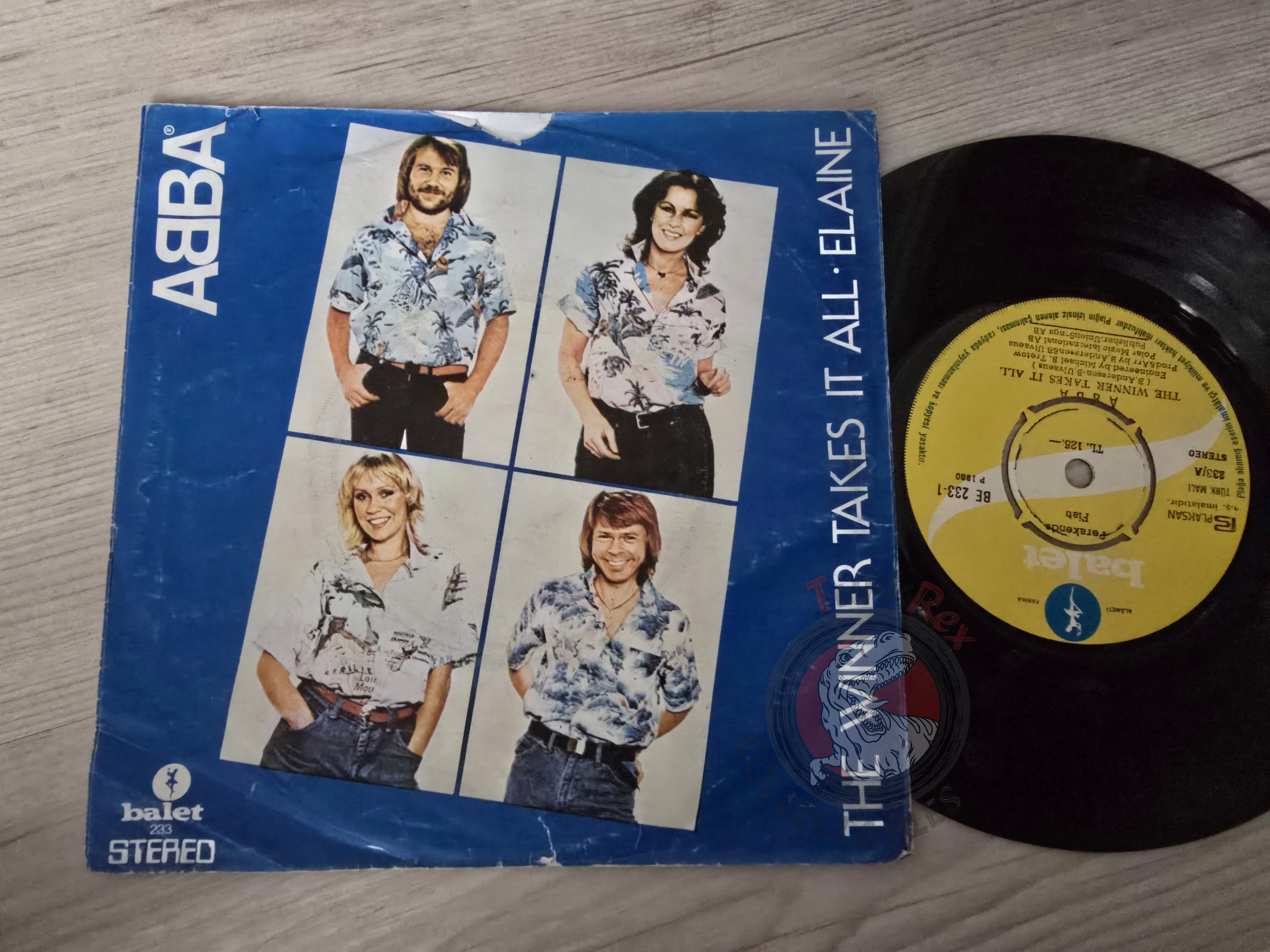 ABBA – The Winner Takes It All 7" Turkish Pressing Vinyl Turkey Edition
