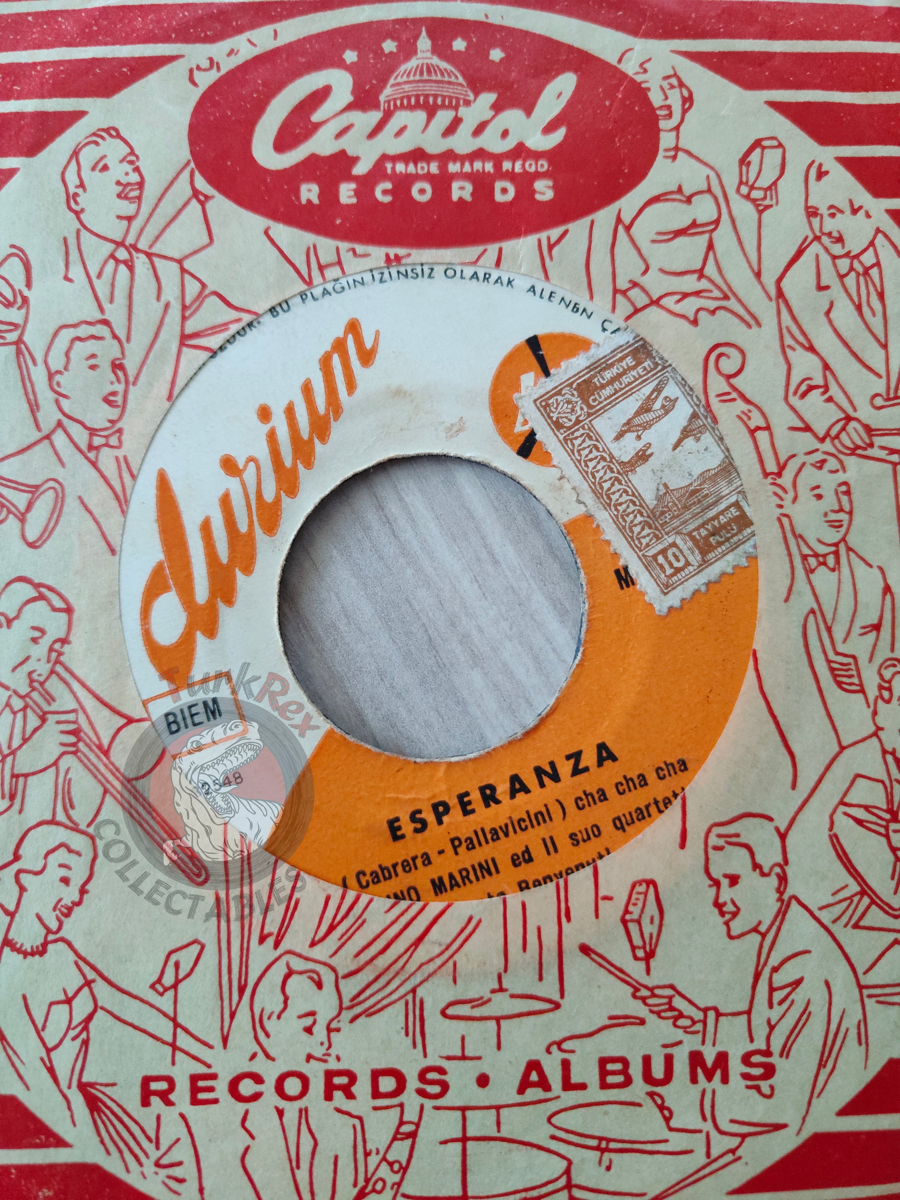 Marino Marini E Il Suo Quartetto – Caterina 7" Turkish Pressing Vinyl Turkey Edition