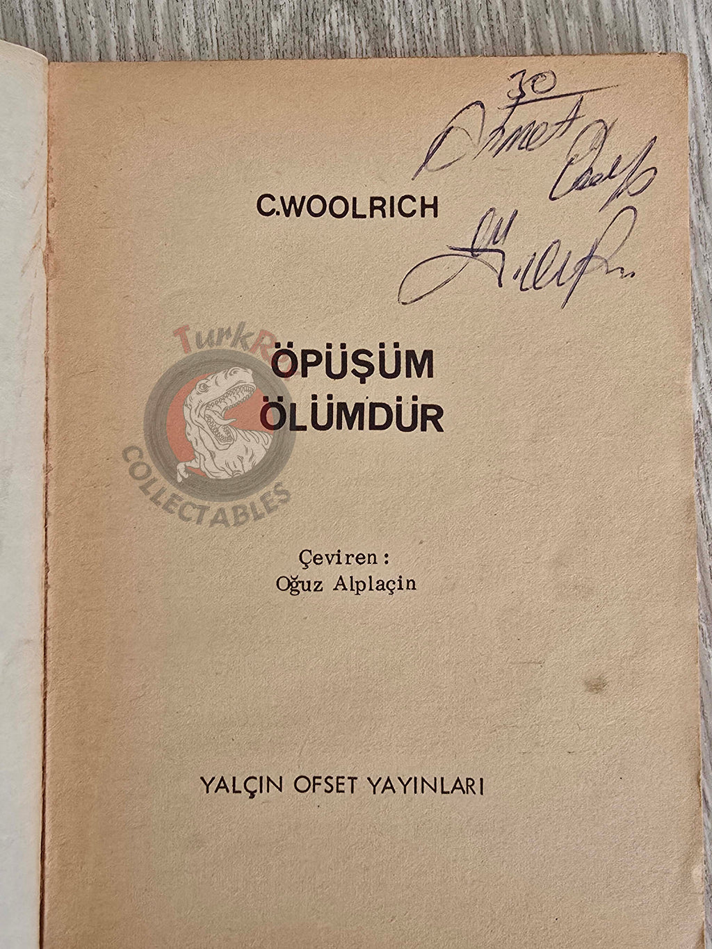 Cornell Woolrich – Black Alibi 1975 Turkish Book Turkey William Irish