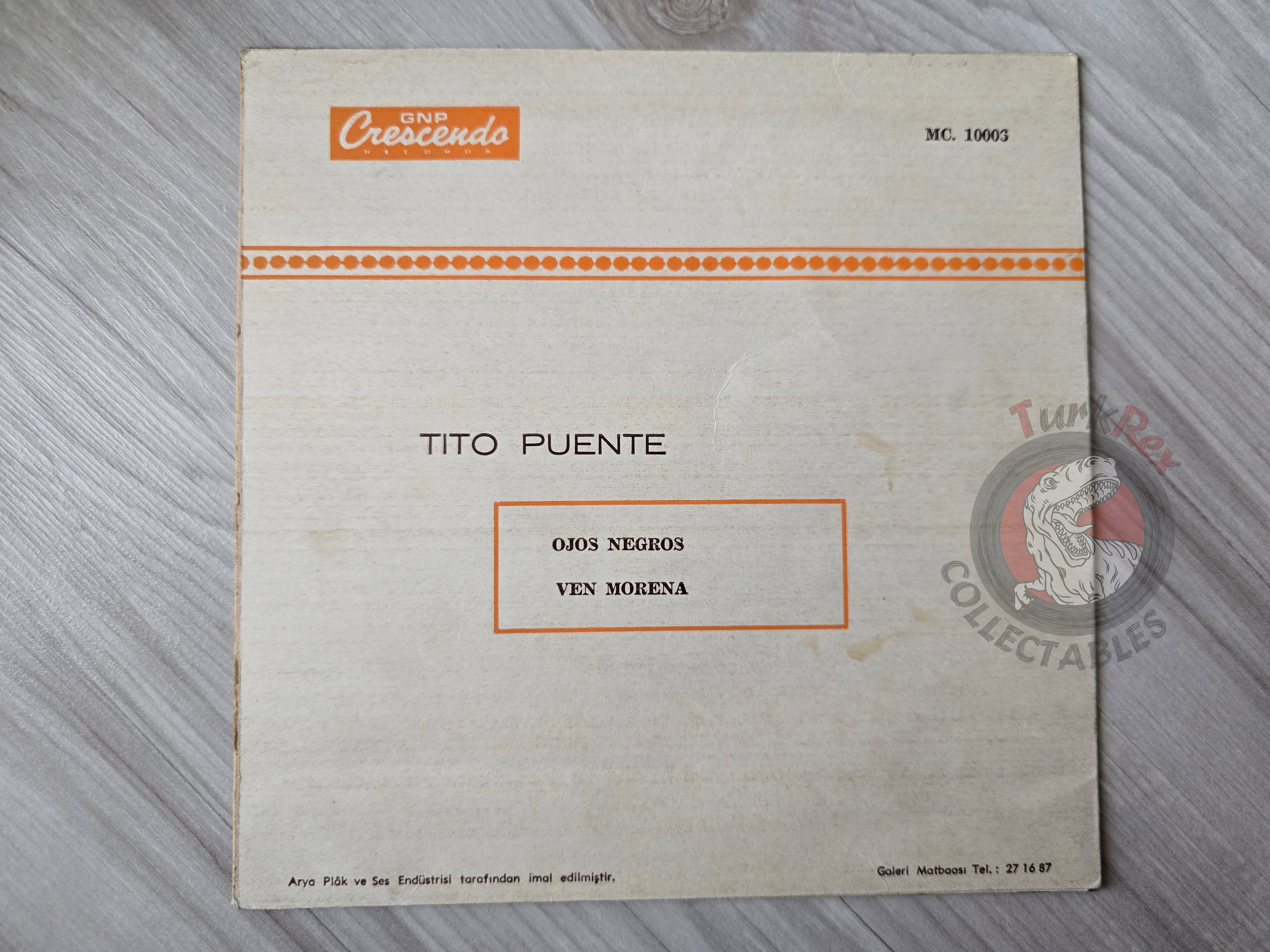 Tito Puente Band – Ojos Negros 7" Turkish Pressing Cover Only Turkey Edition