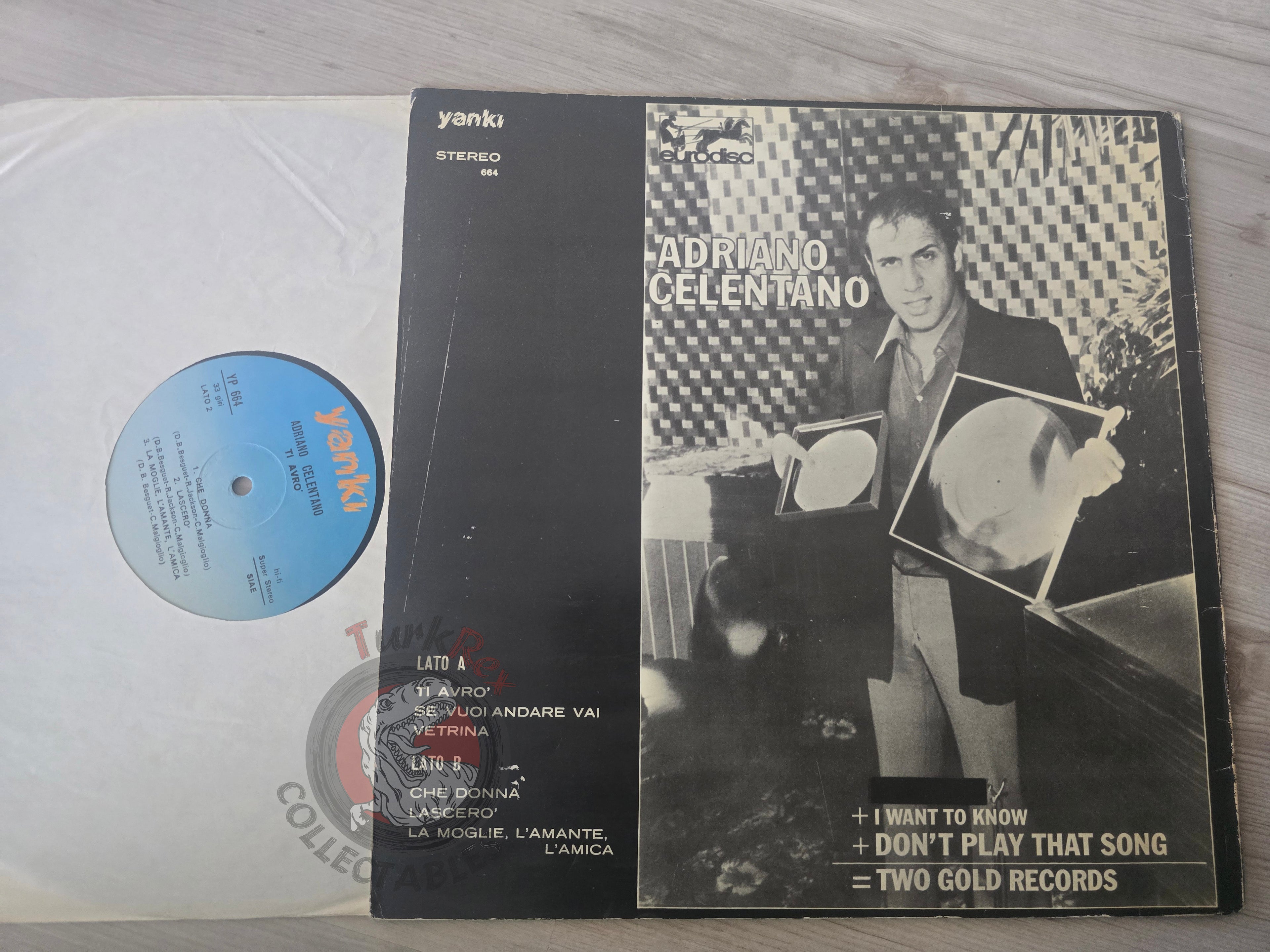 Adriano Celentano – Ti Avrò  Turkish Pressing Vinyl Turkey Edition