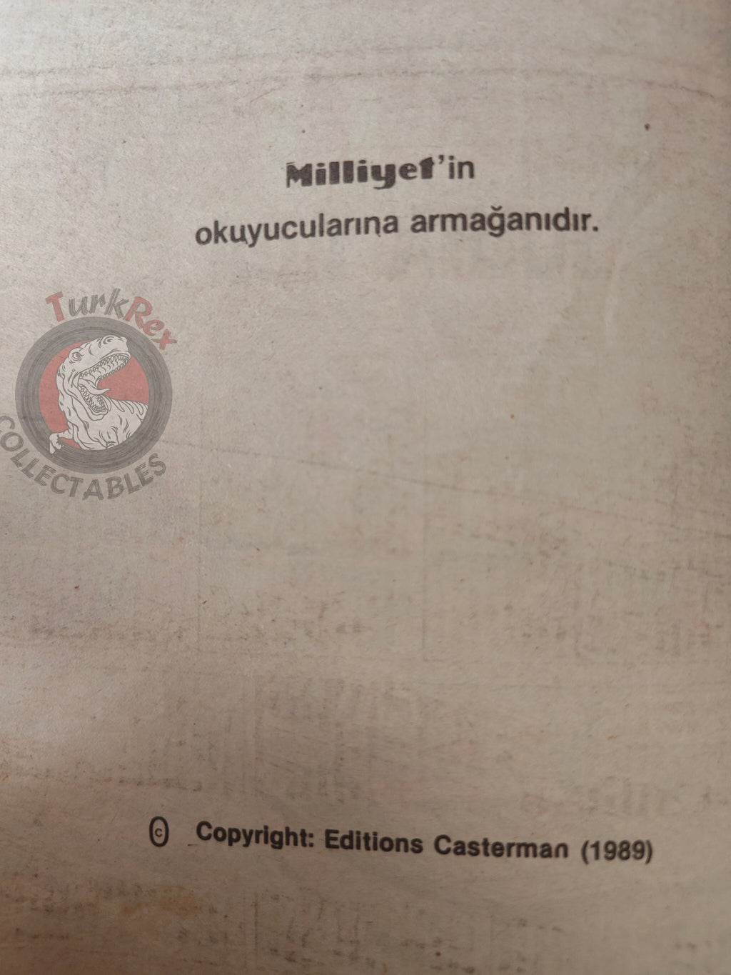 Tintin – The Black Island 1989 Turkish Edition Comic Turkey
