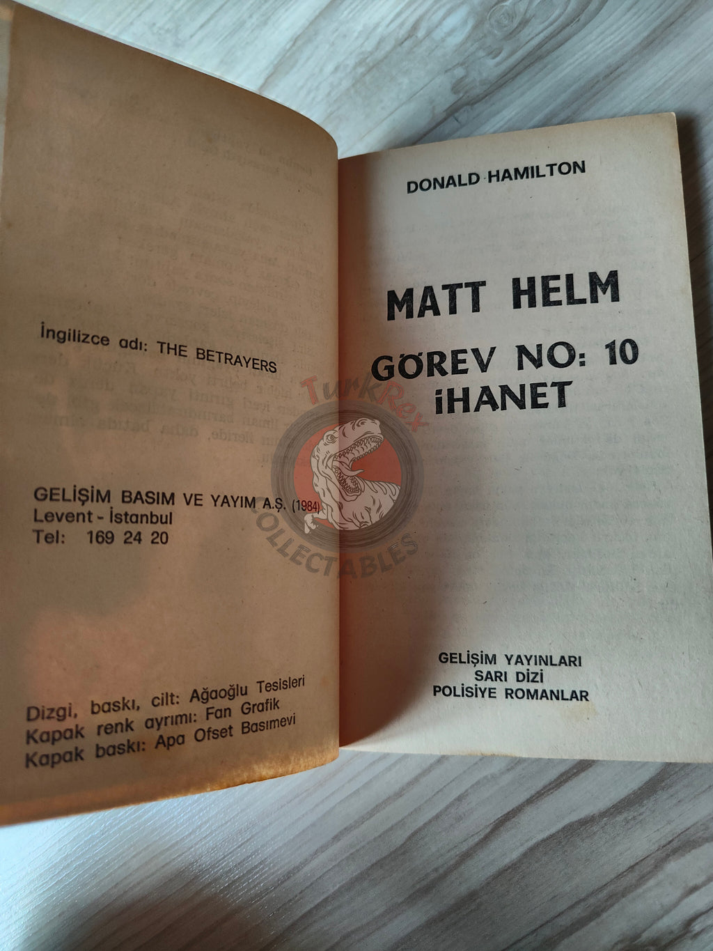 Donald Hamilton – Matt Helm The Betrayers 1984 1st Turkish Book Turkey
