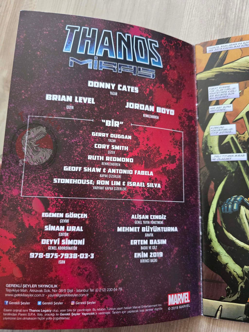 Thanos Legacy Turkish Comic Turkey Donny Cates Marvel