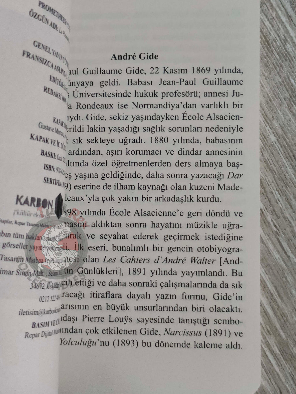 André Gide – Prometheus and Theseus 2022 Turkish Book Turkey