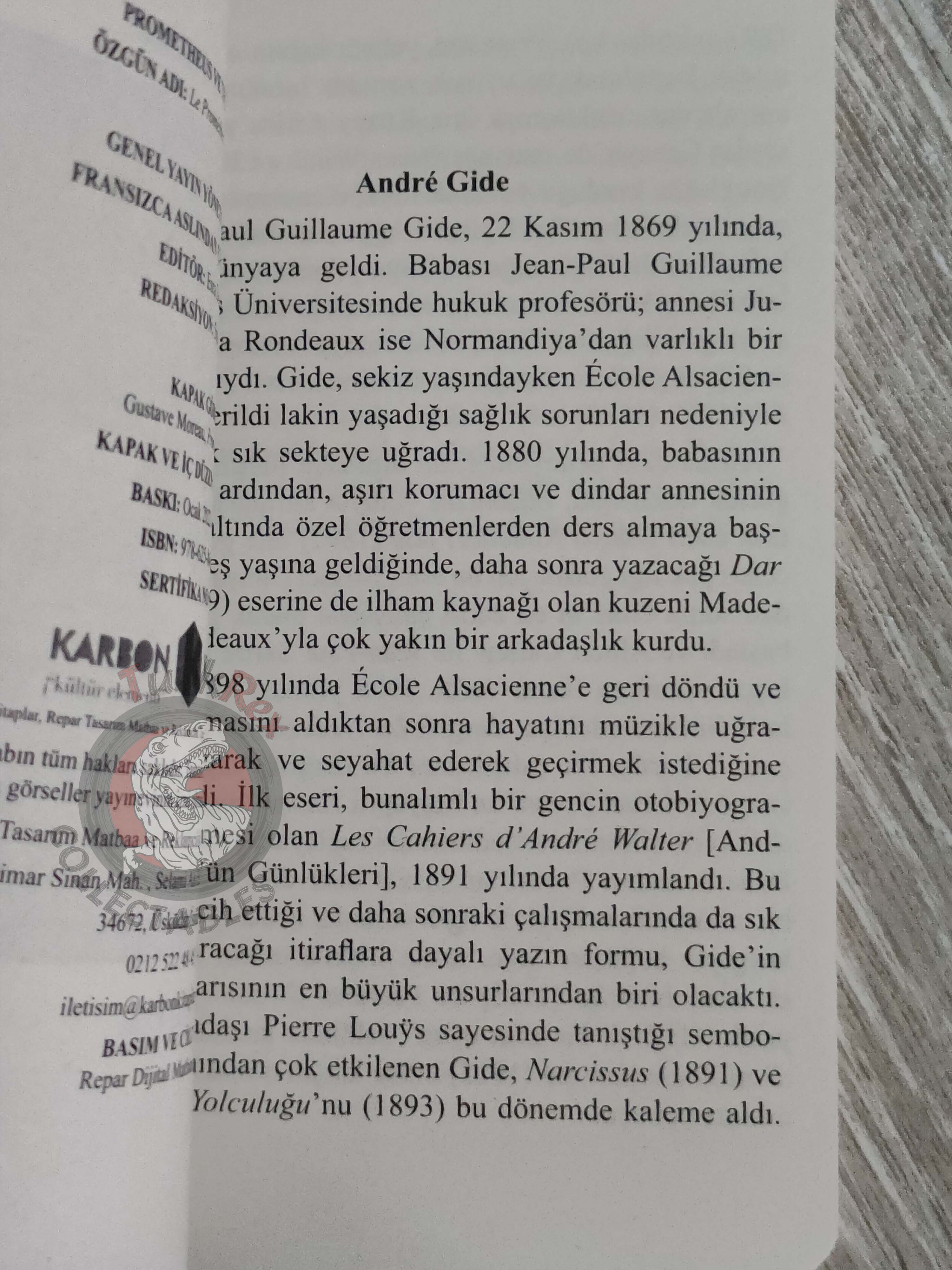 André Gide – Prometheus and Theseus 2022 Turkish Book Turkey