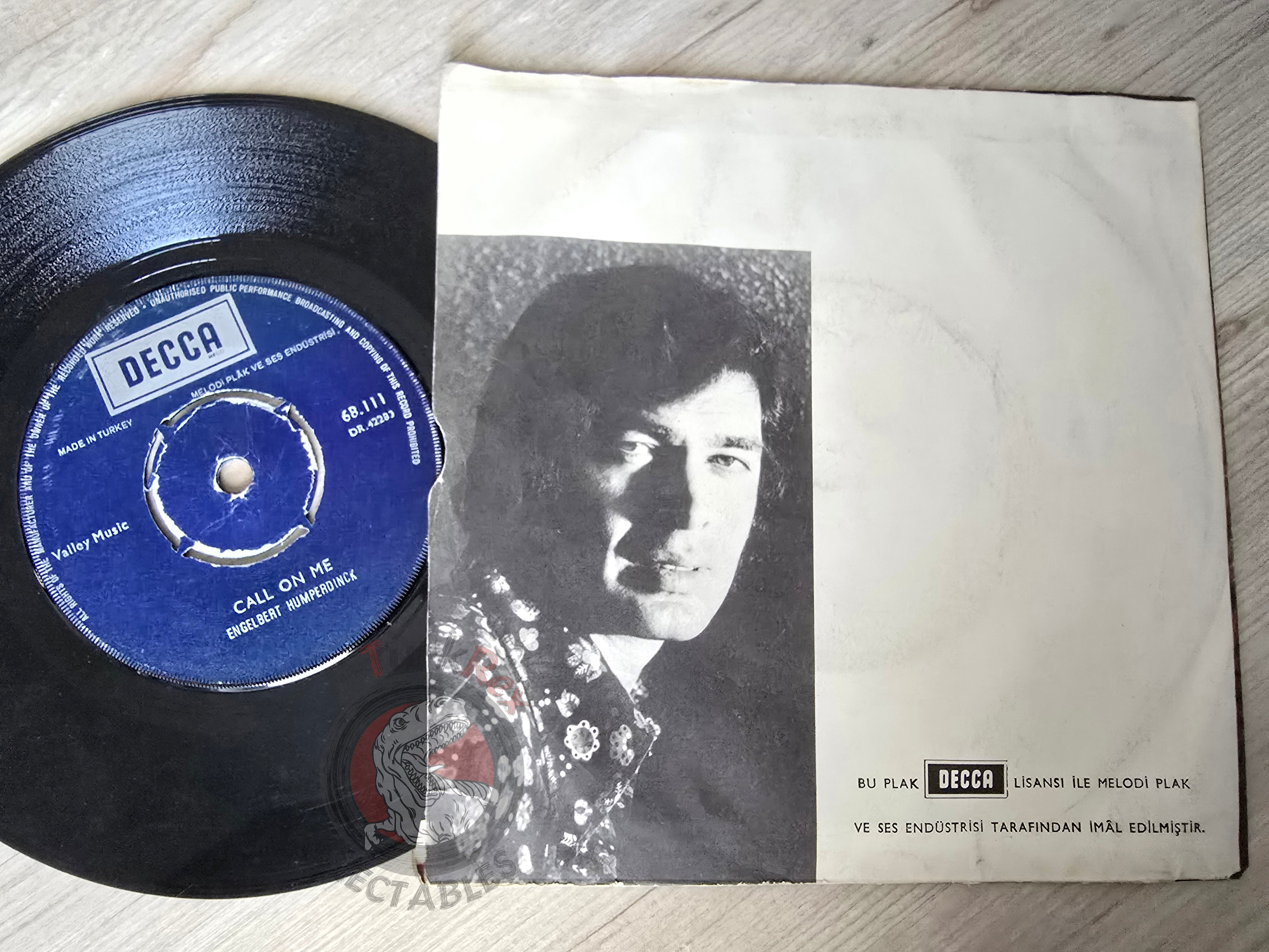 Engelbert Humperdinck – A Man Without Love 7" Turkish Pressing Vinyl Turkey Edition