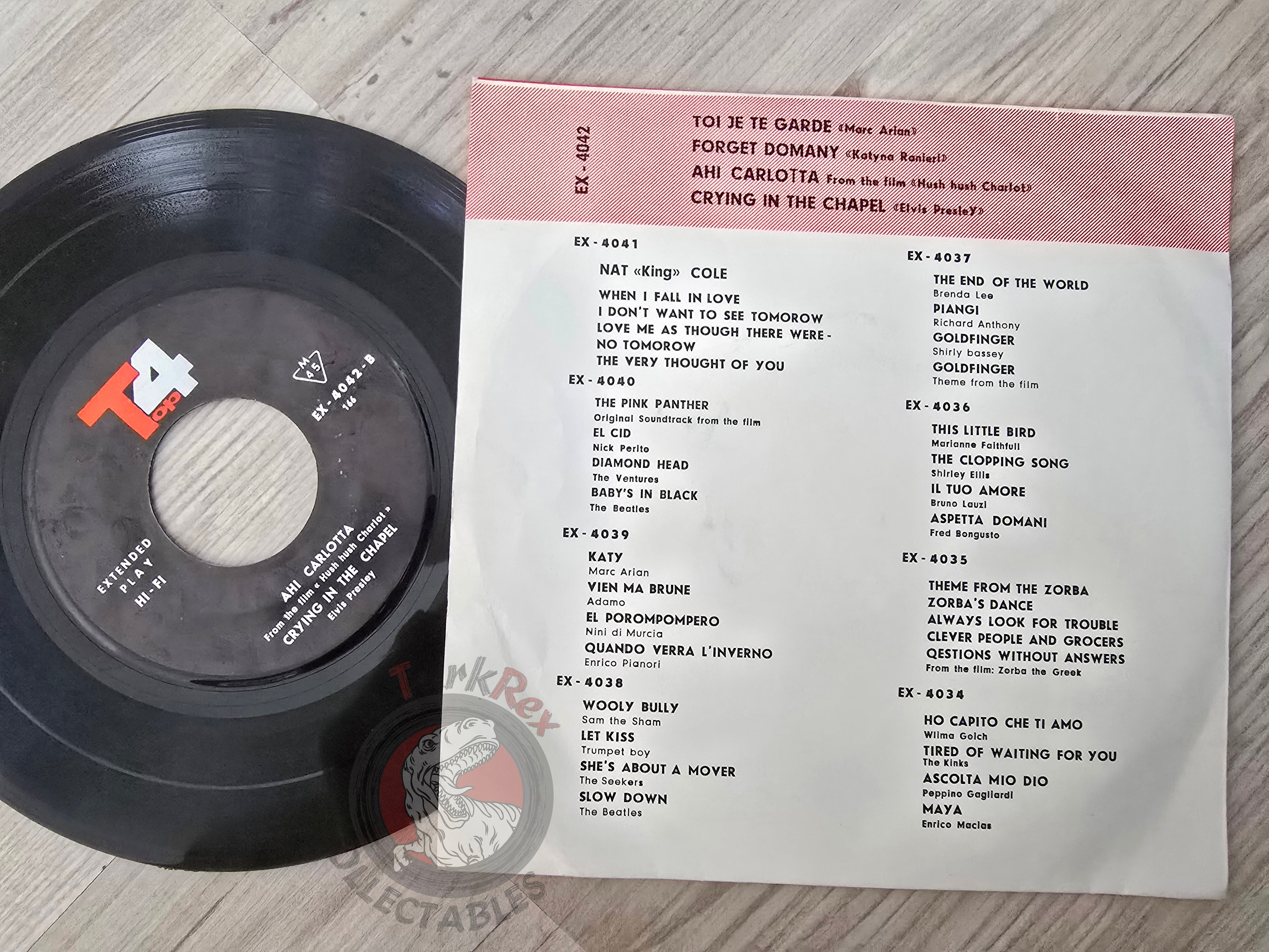 Elvis Presley / Marc Aryan / Katyna Ranieri 7" Iran Pressing Vinyl Iranian Edition