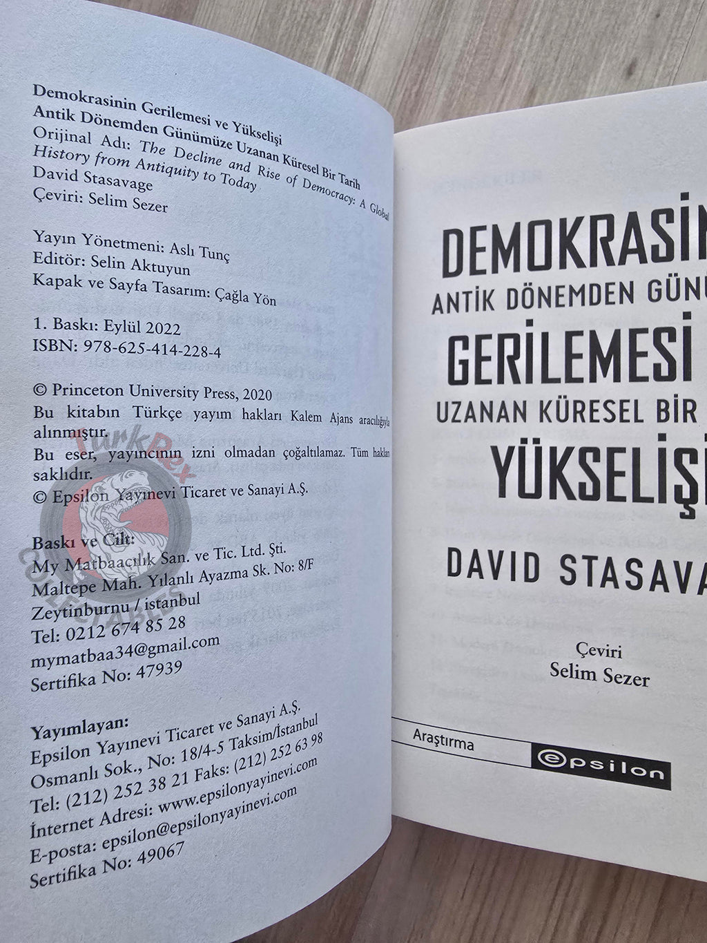 David Stasavage – The Decline and Rise of Democracy 2022 Turkish Book Turkey