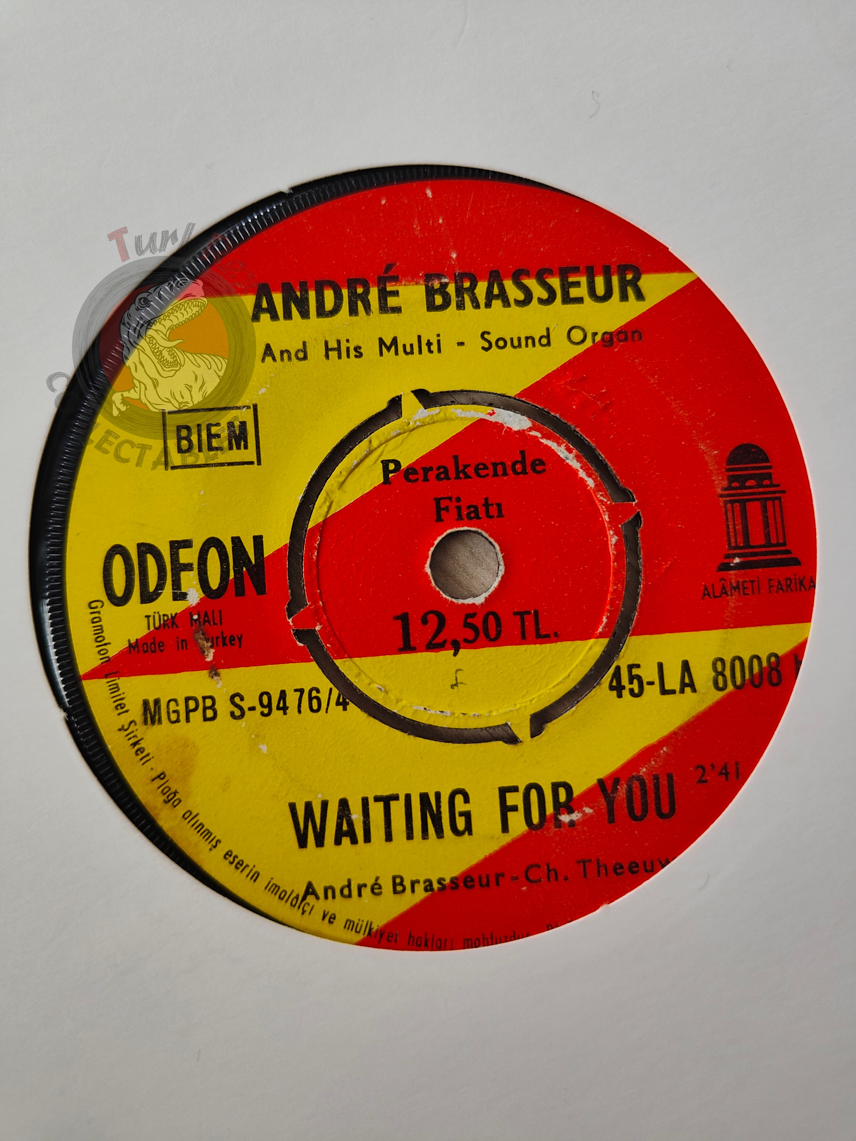 André Brasseur – Fugue To A Lonesome Heart 7" Turkish Pressing Vinyl Turkey Edition
