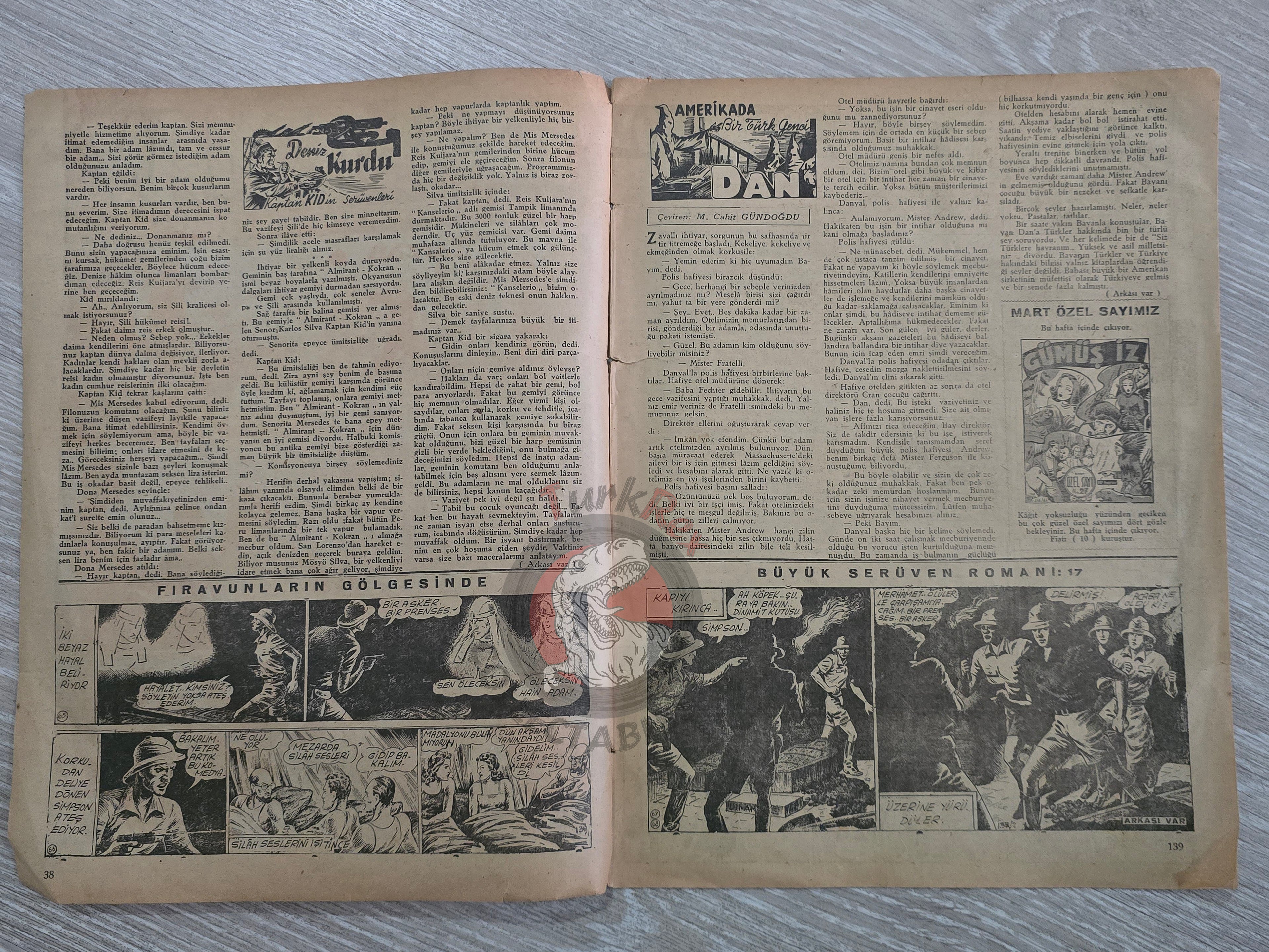 1001 Roman #138 1942 Turkish Comic Turkey Phantom Mandrake King of the Royal Mounted