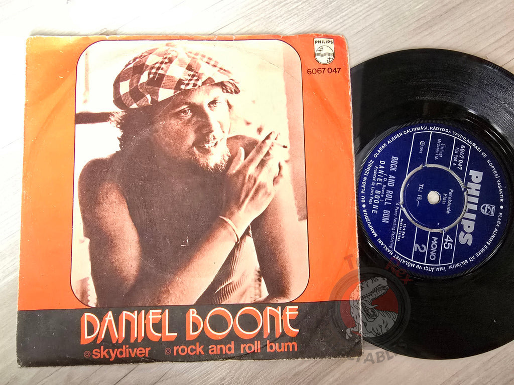 Daniel Boone – Skydiver / Rock And Roll Bum 7" Turkish Pressing Vinyl Turkey Edition