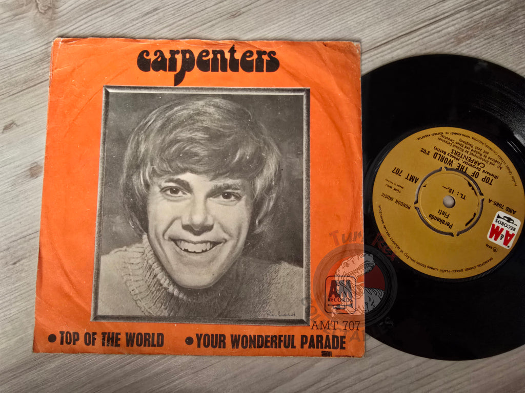 Carpenters – Top Of The World 7" Turkish Pressing Vinyl Turkey Edition