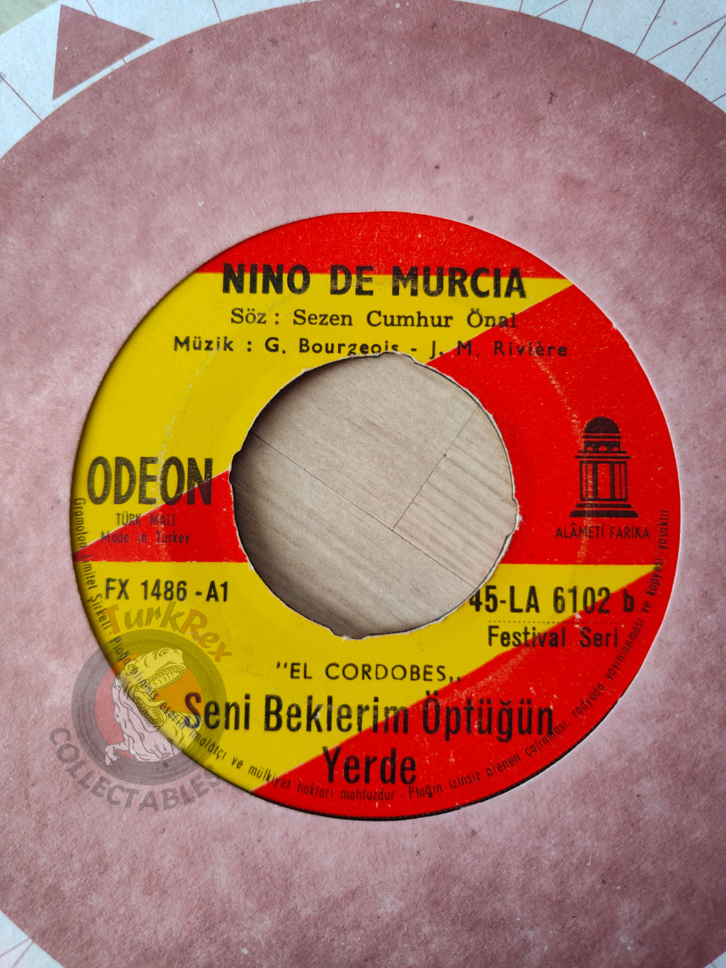 Nino De Murcia – Seni Beklerim Öptüğün Yerde 7" Turkish Pressing Vinyl Turkey Edition