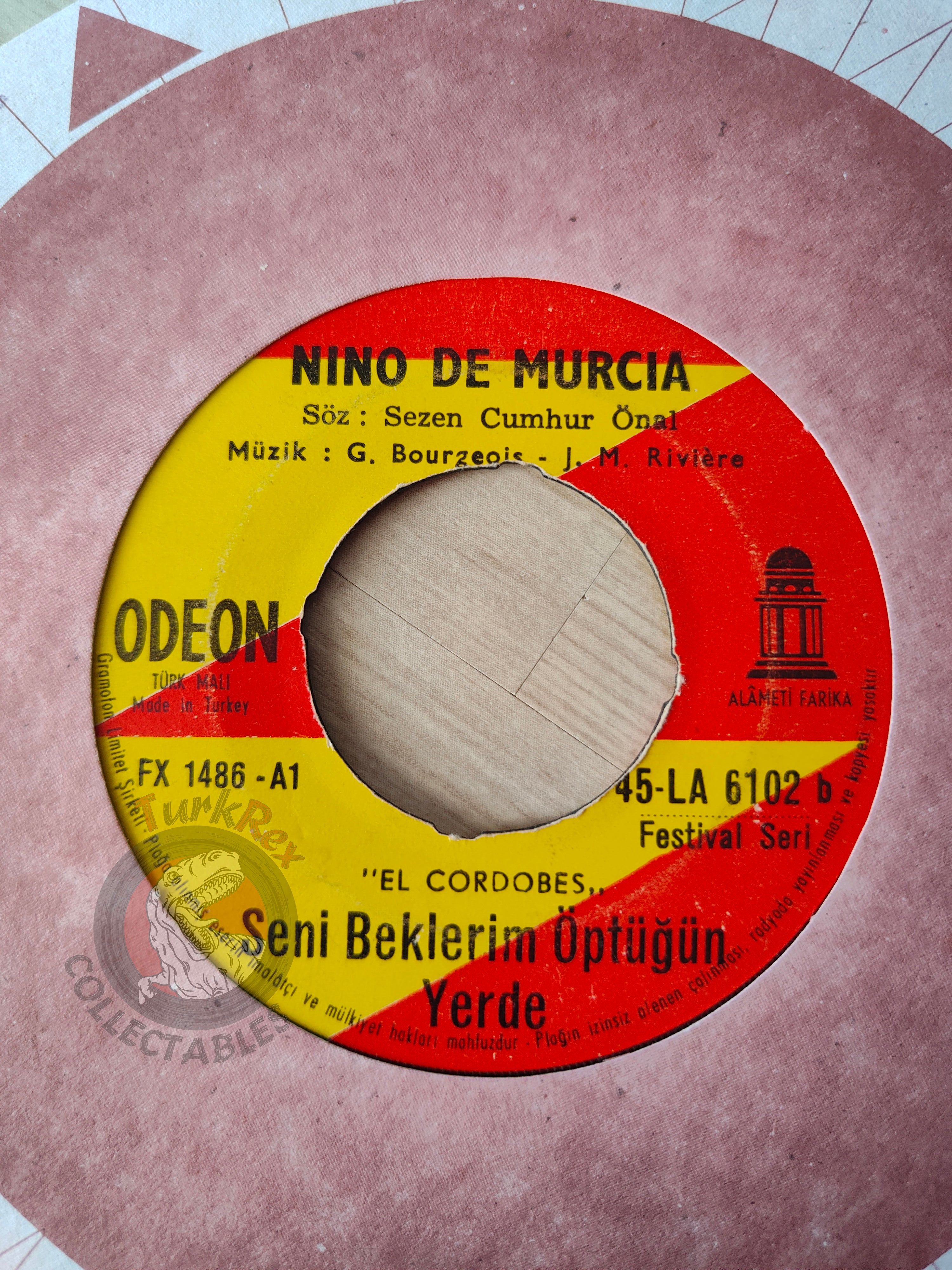 Nino De Murcia – Seni Beklerim Öptüğün Yerde 7" Turkish Pressing Vinyl Turkey Edition