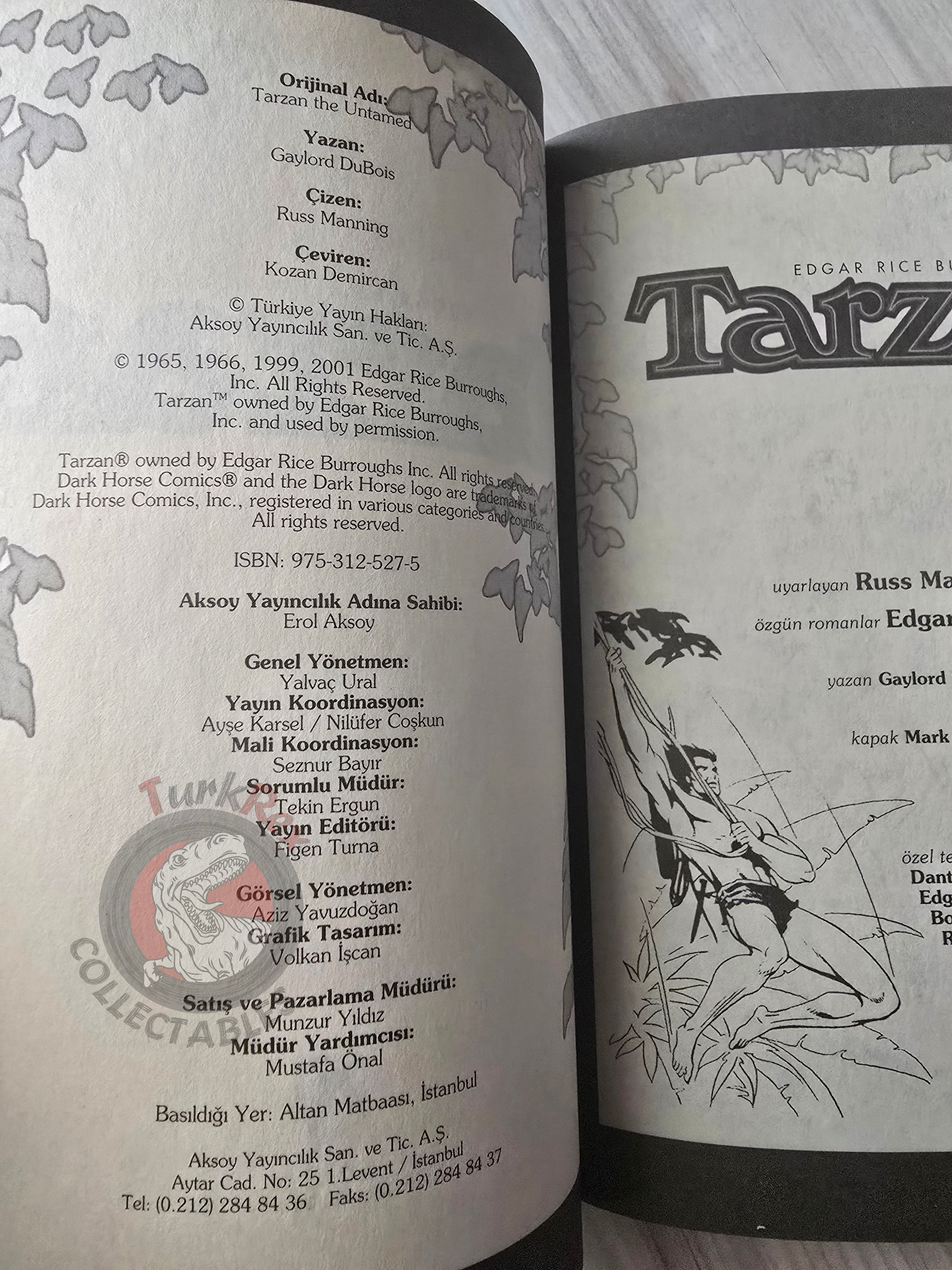 The Tarzan Comics Library #3 - Tarzan the Untamed Turkish Comic Turkey Russ Manning