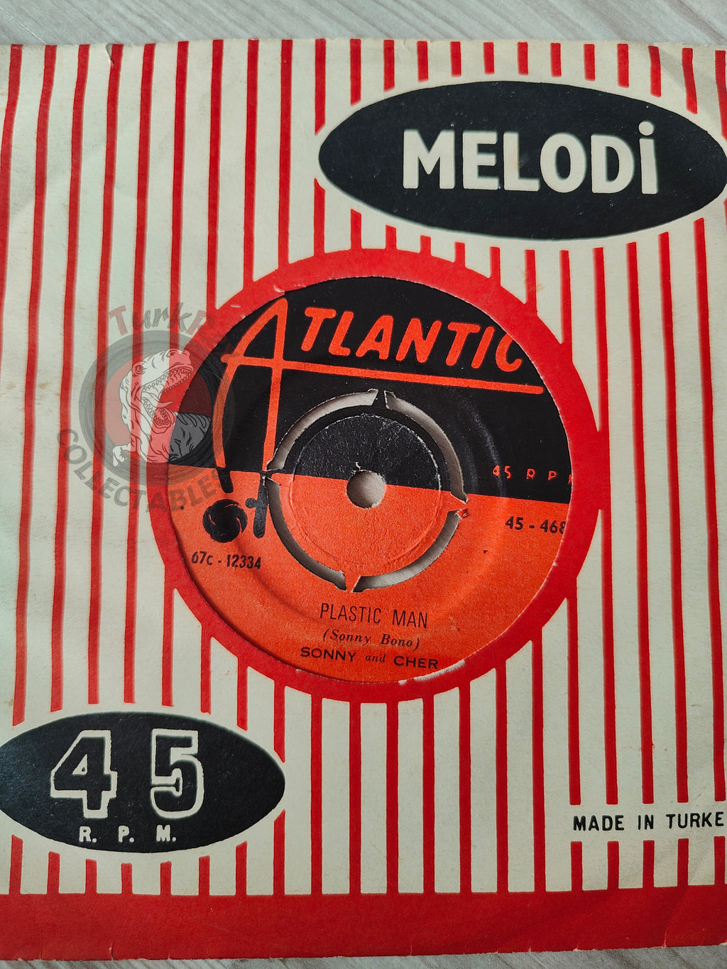 Sonny & Cher – Plastic Man 7"  Turkish Pressing Vinyl Turkey Edition