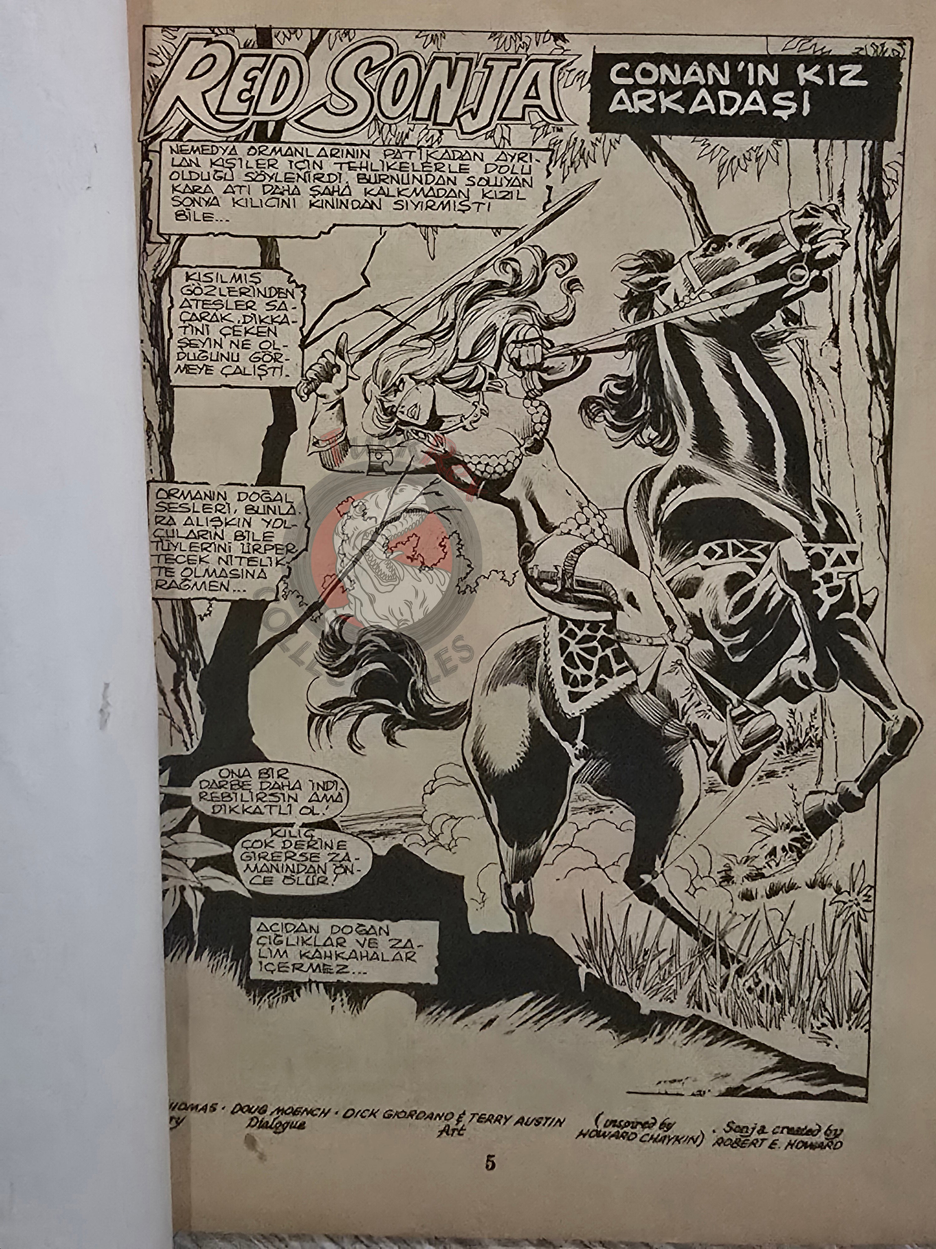 Red Sonja #1 1983 Turkish Comic Turkey Conan the Barbarian #24 #3 #78