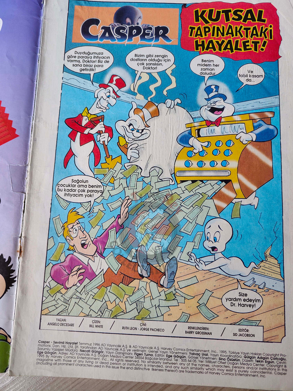 Casper the Friendly Ghost Magazine – Issue #11 1996 Turkish Comic Turkey