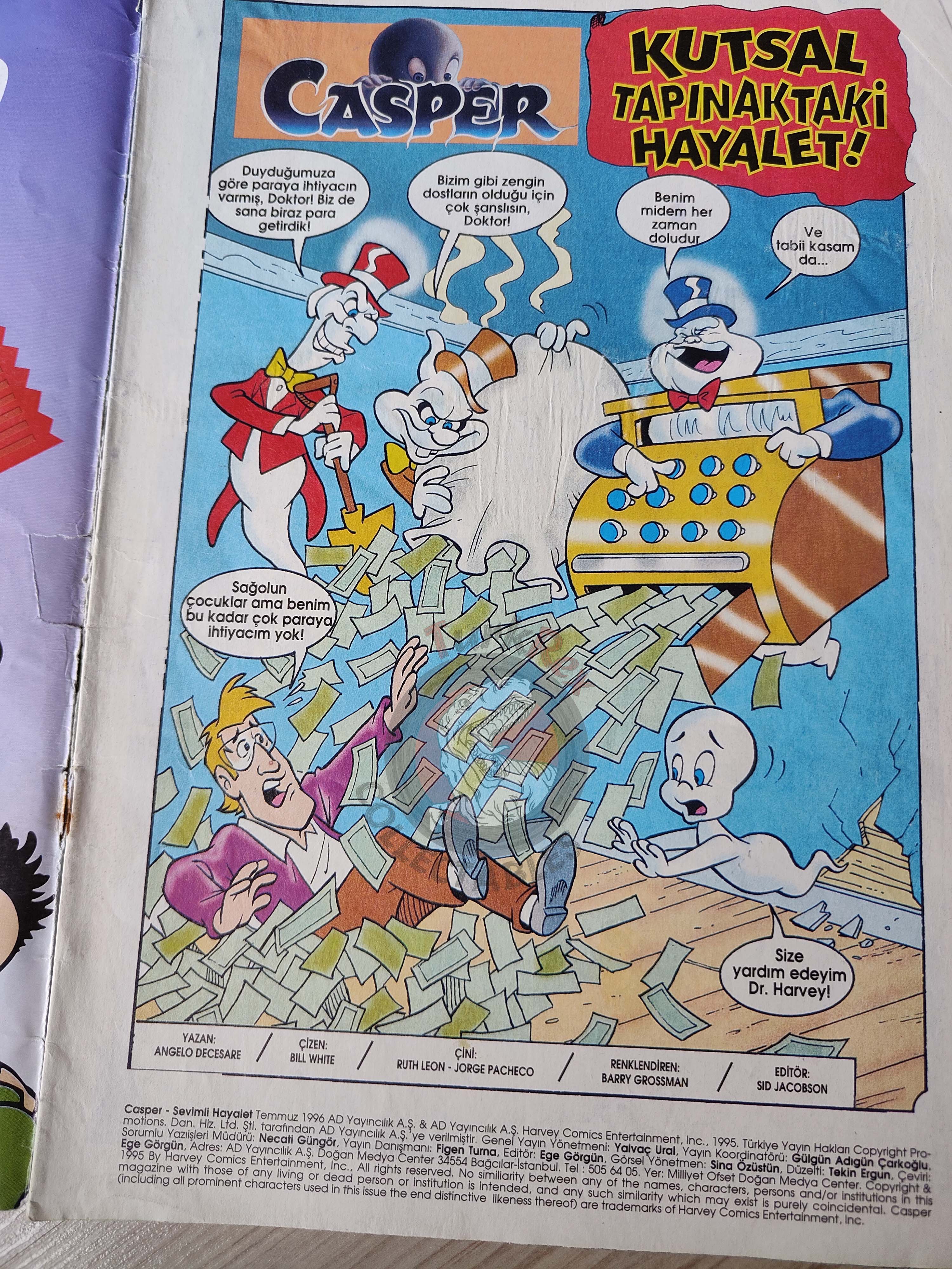 Casper the Friendly Ghost Magazine – Issue #11 1996 Turkish Comic Turkey