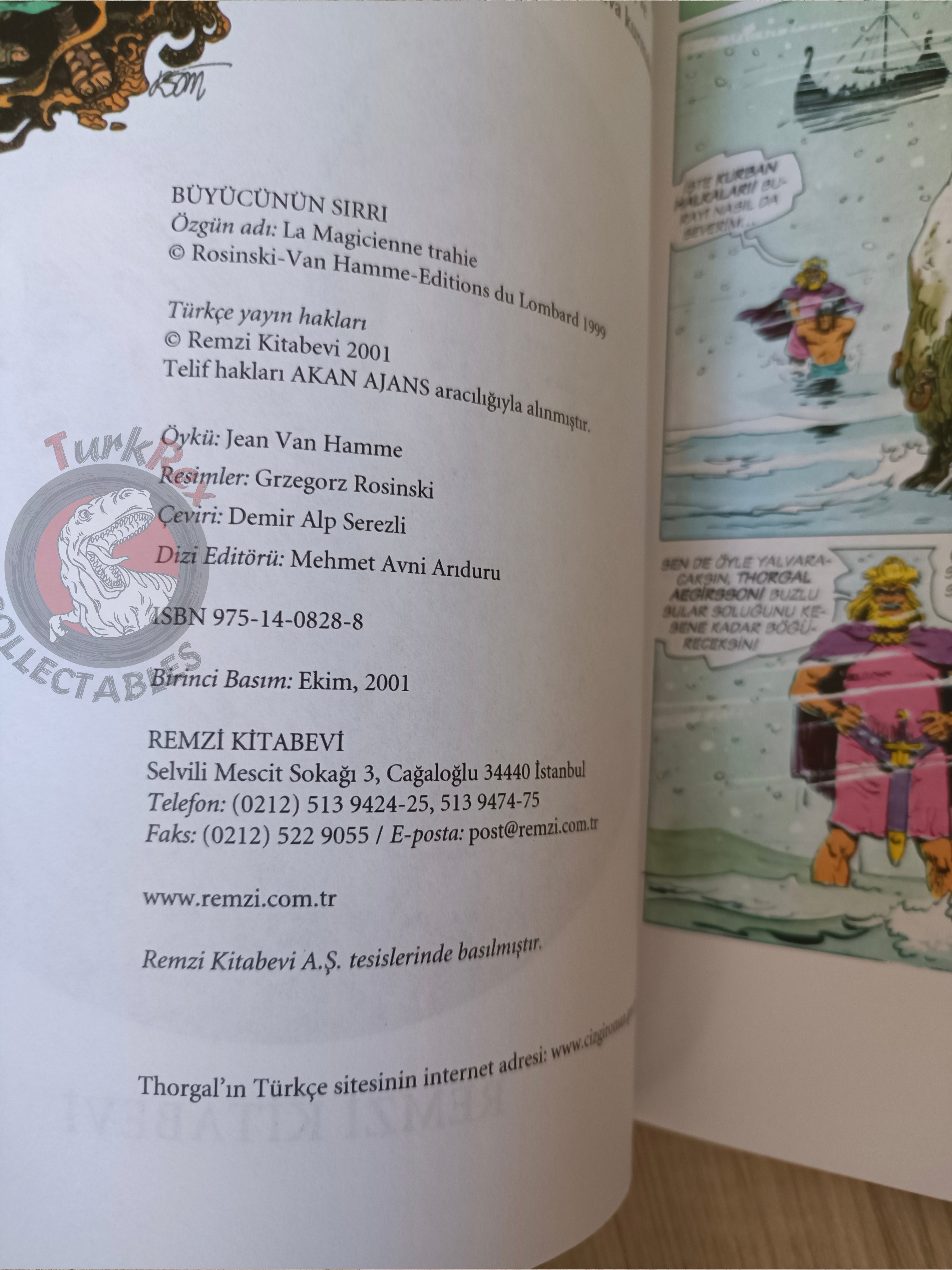 Thorgal #1 La Magicienne trahie 2001 Turkish Comic Turkey