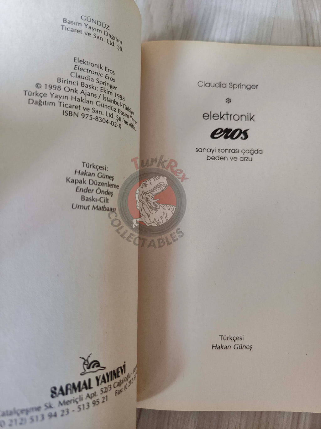 Claudia Springer – Electronic Eros 1998 1st Turkish Book Turkey